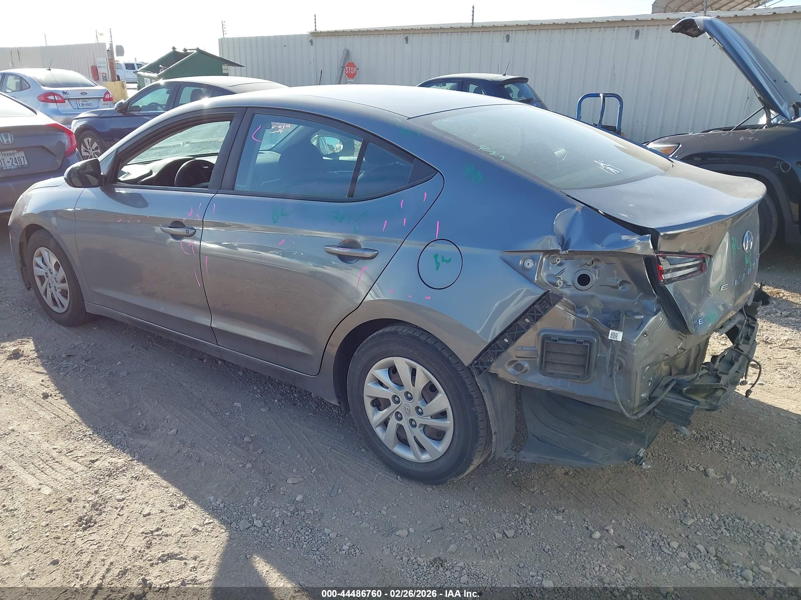 2019 Hyundai Elantra Se Gray vin: 5NPD74LF5KH406169