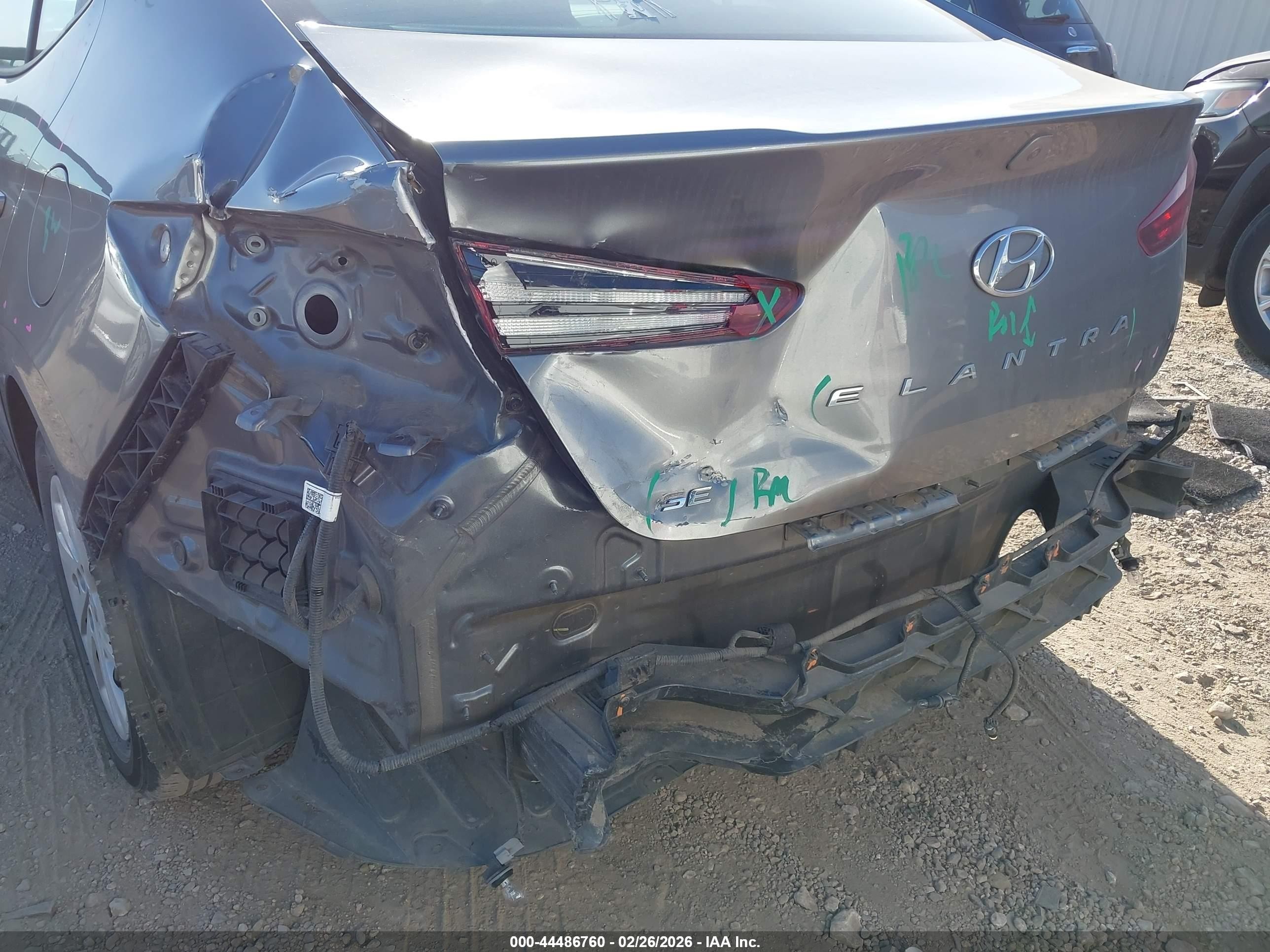 2019 Hyundai Elantra Se Gray vin: 5NPD74LF5KH406169