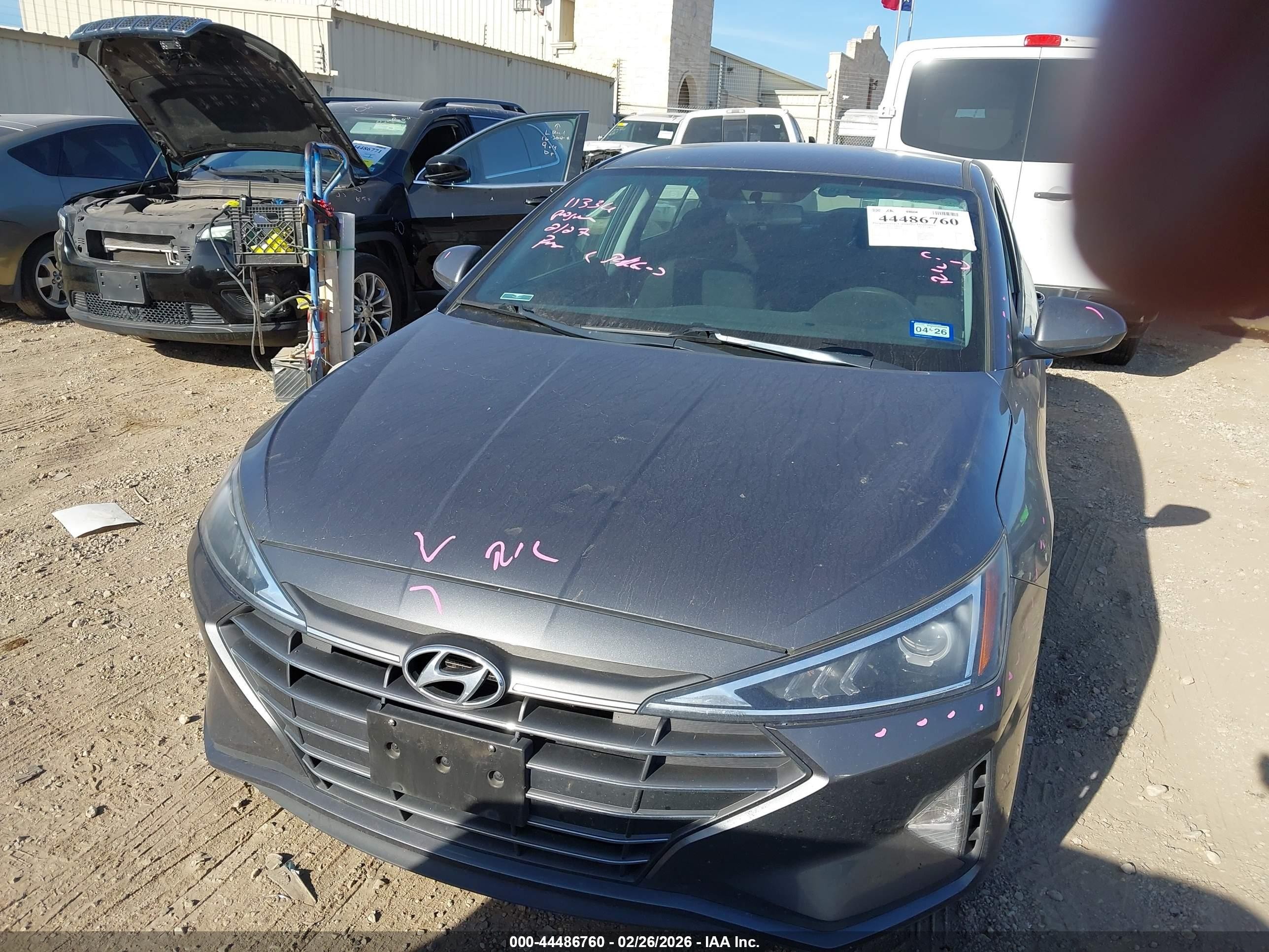 2019 Hyundai Elantra Se Gray vin: 5NPD74LF5KH406169