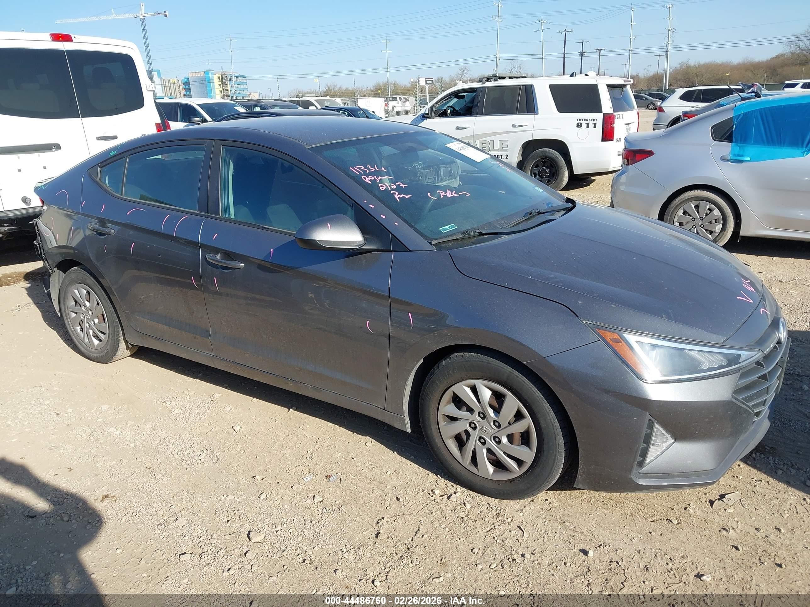 2019 Hyundai Elantra Se Gray vin: 5NPD74LF5KH406169