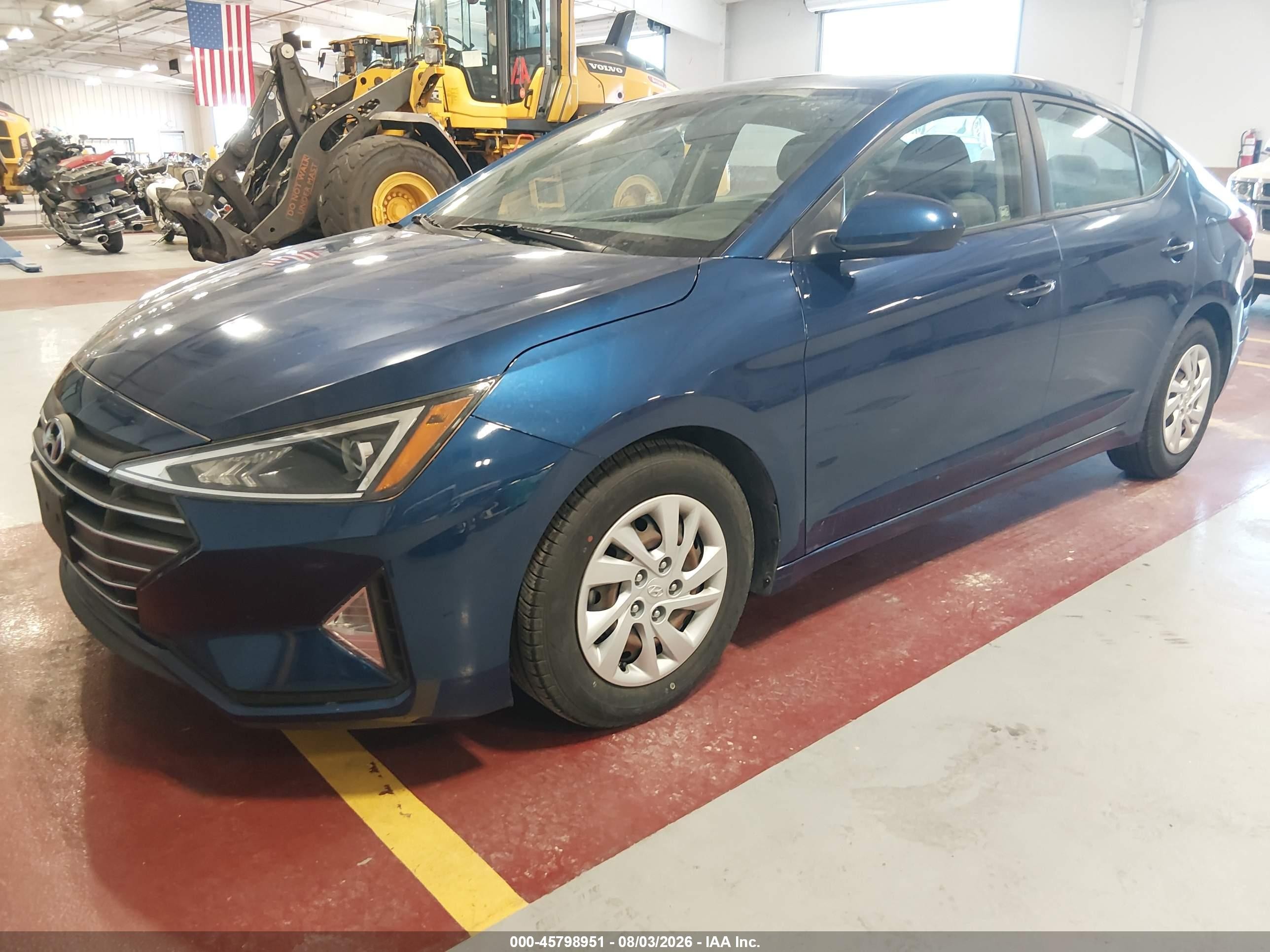 2020 Hyundai Elantra Se Синий vin: 5NPD74LF5LH601318
