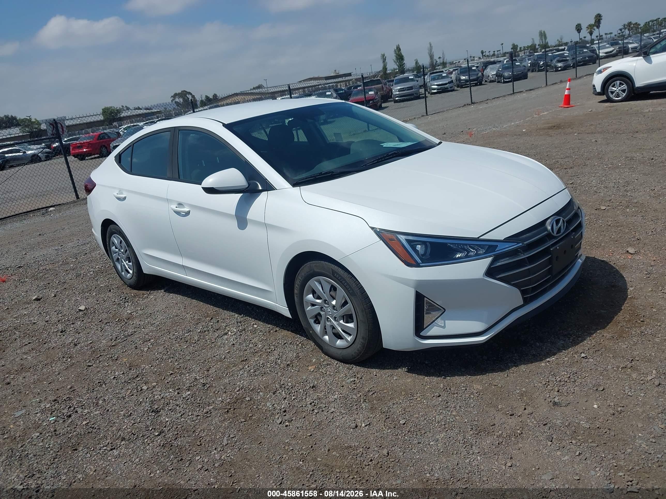 2020 Hyundai Elantra Se White vin: 5NPD74LF5LH615767