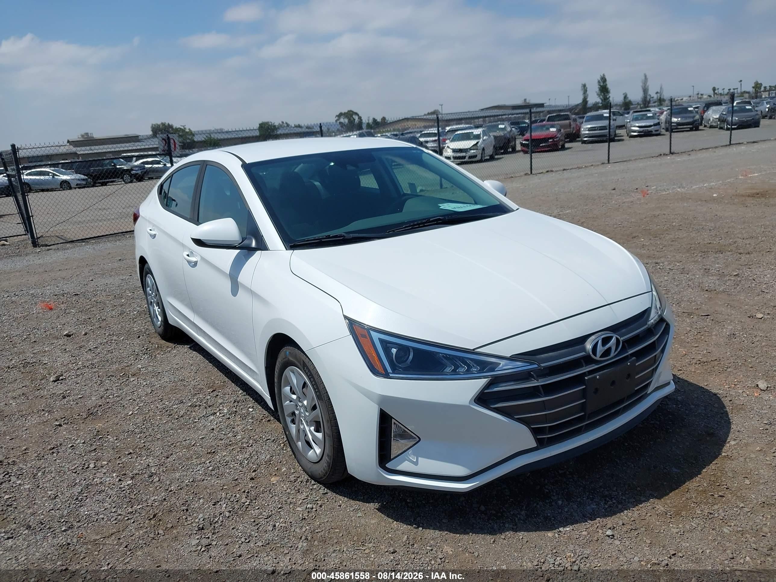 2020 Hyundai Elantra Se White vin: 5NPD74LF5LH615767