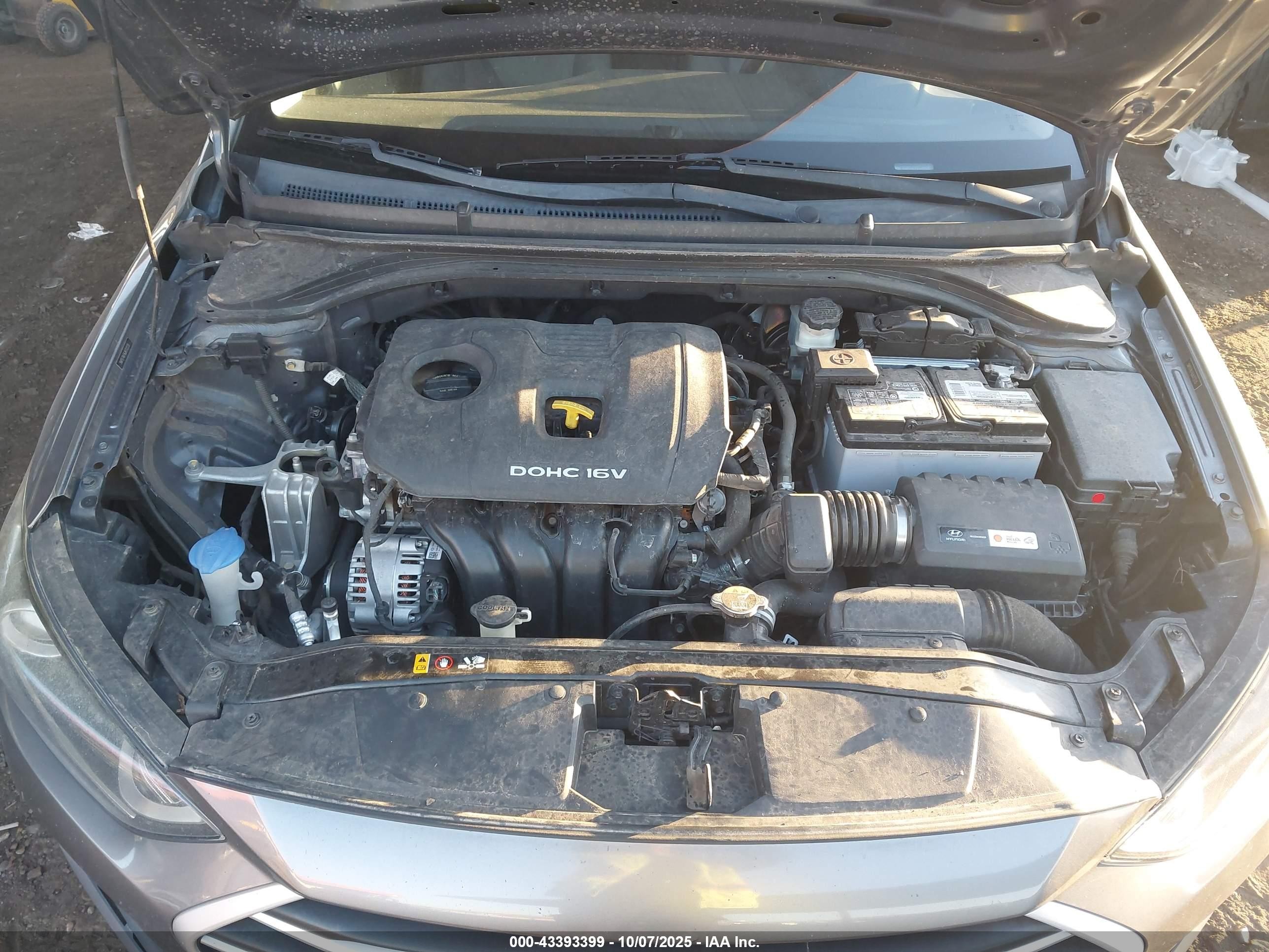 2018 Hyundai Elantra Se Серый vin: 5NPD74LF6JH312235