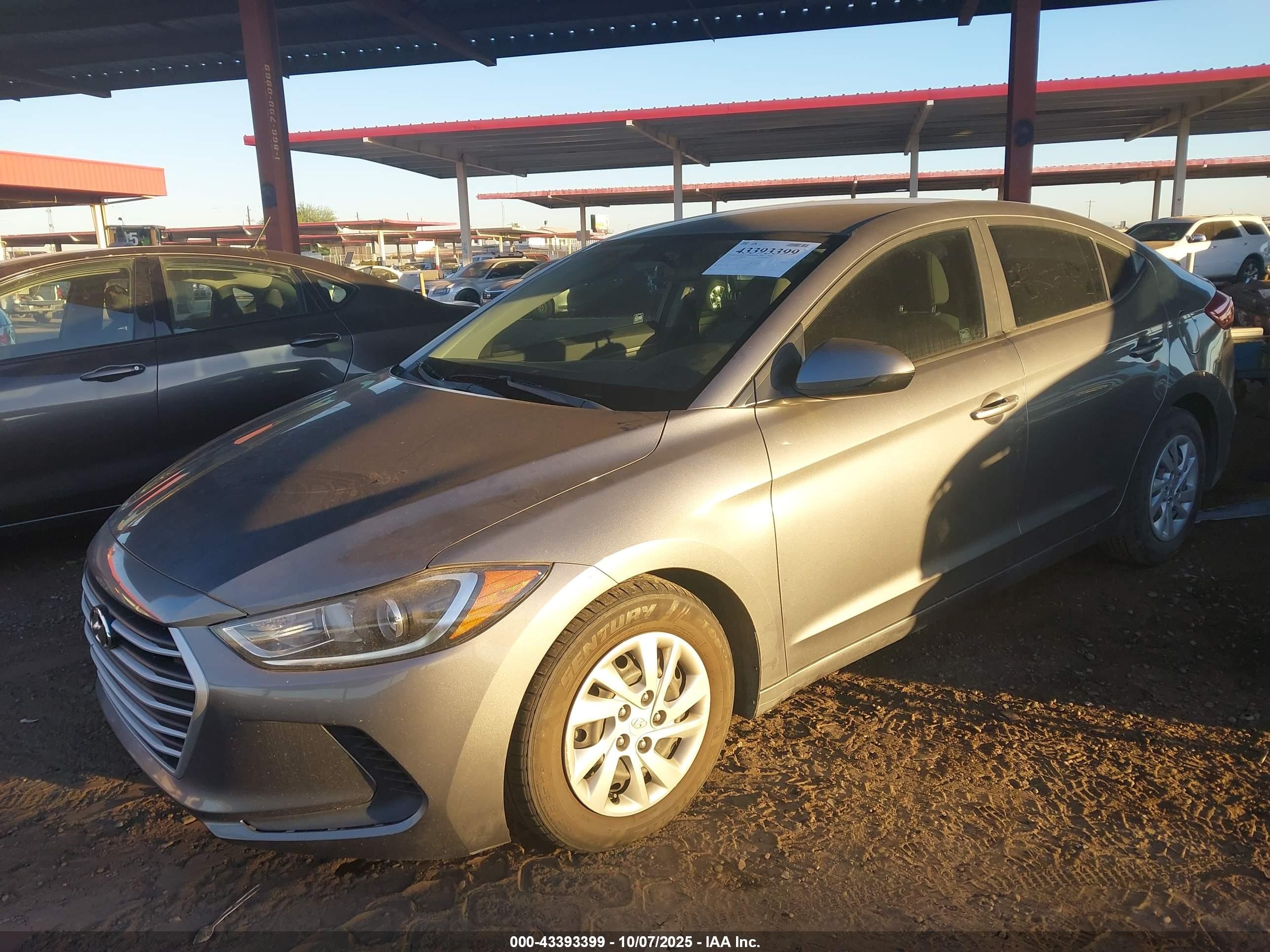 2018 Hyundai Elantra Se Серый vin: 5NPD74LF6JH312235