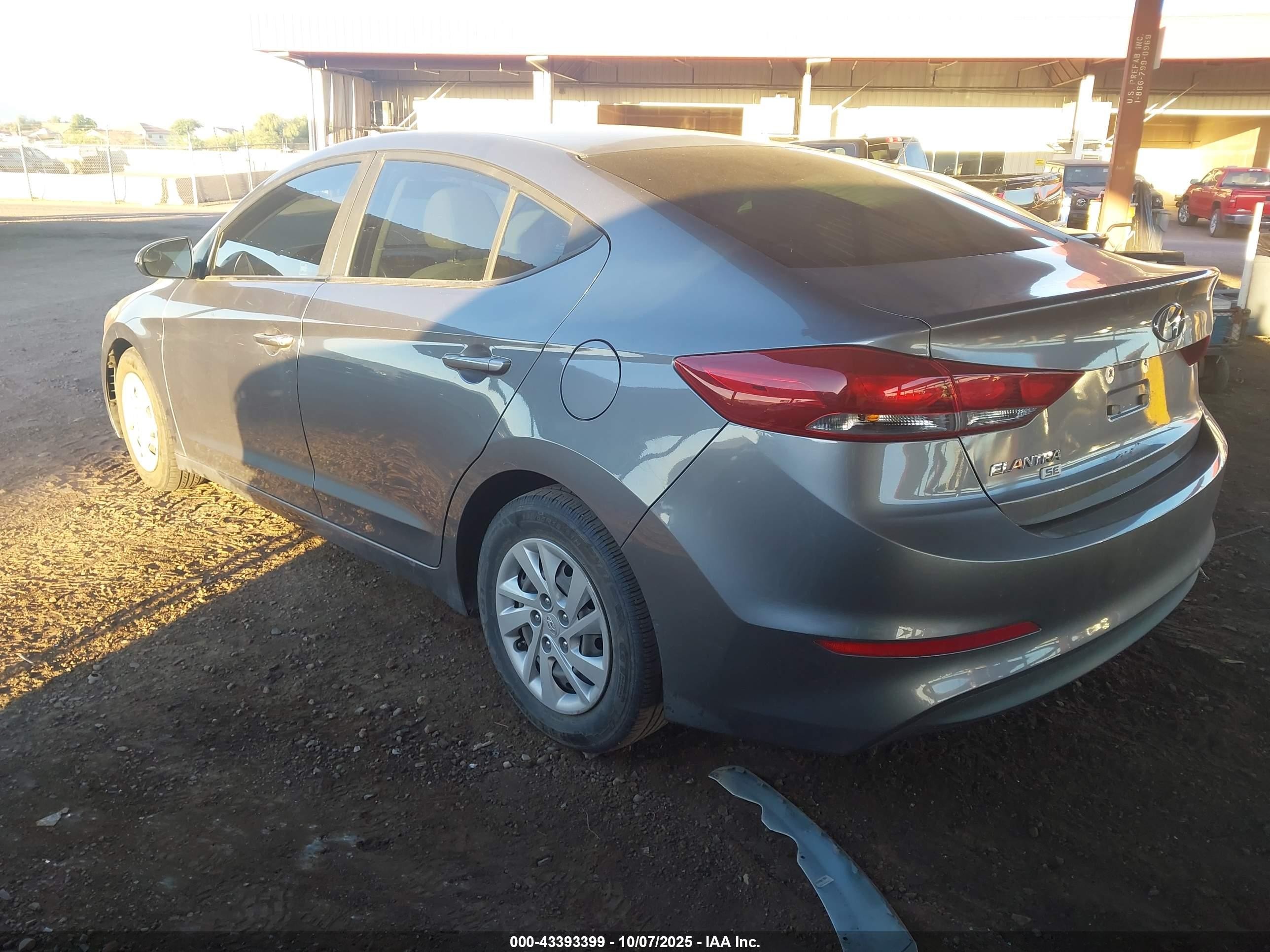2018 Hyundai Elantra Se Серый vin: 5NPD74LF6JH312235