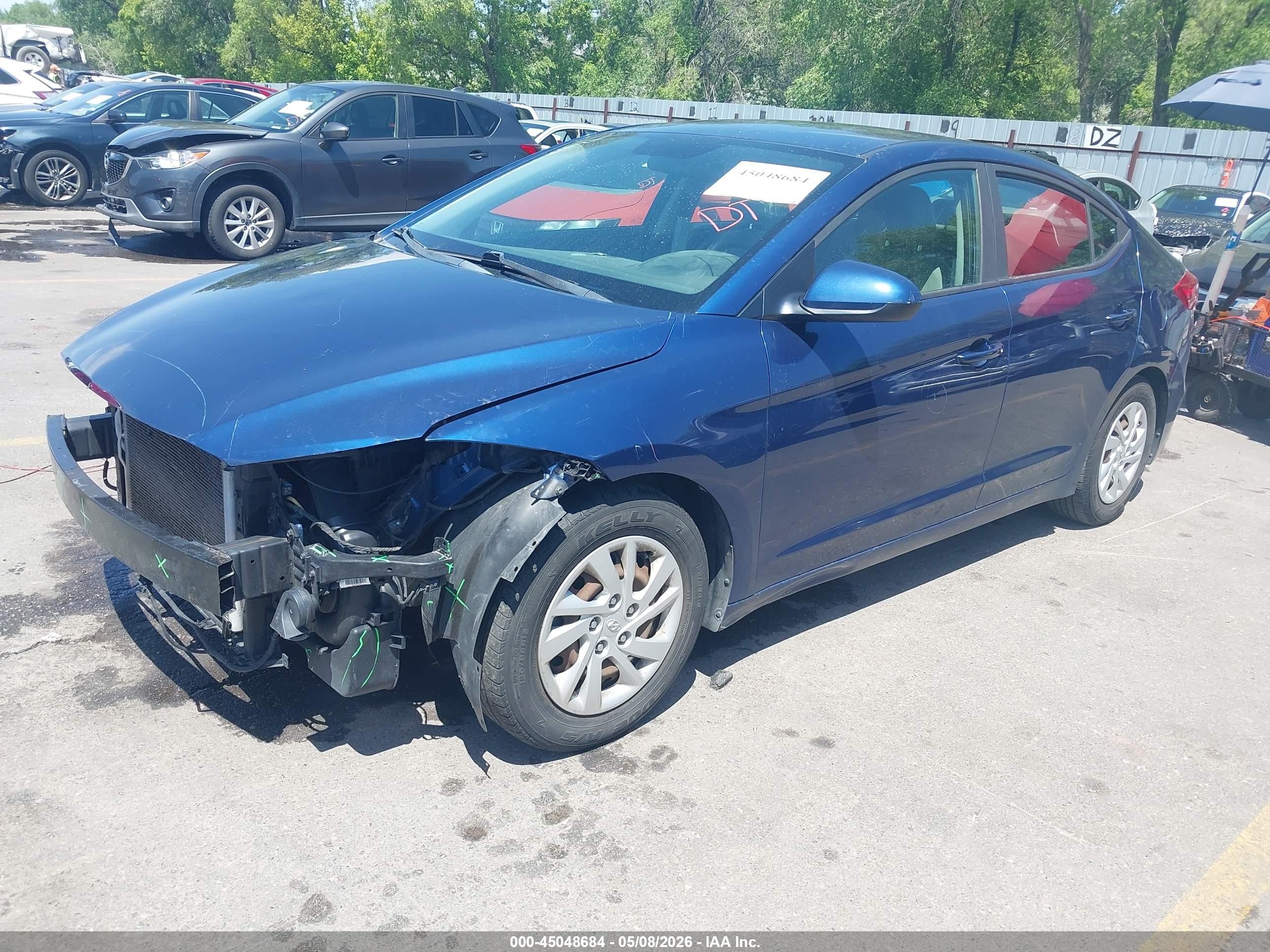 2017 Hyundai Elantra Se Blue vin: 5NPD74LF7HH189569