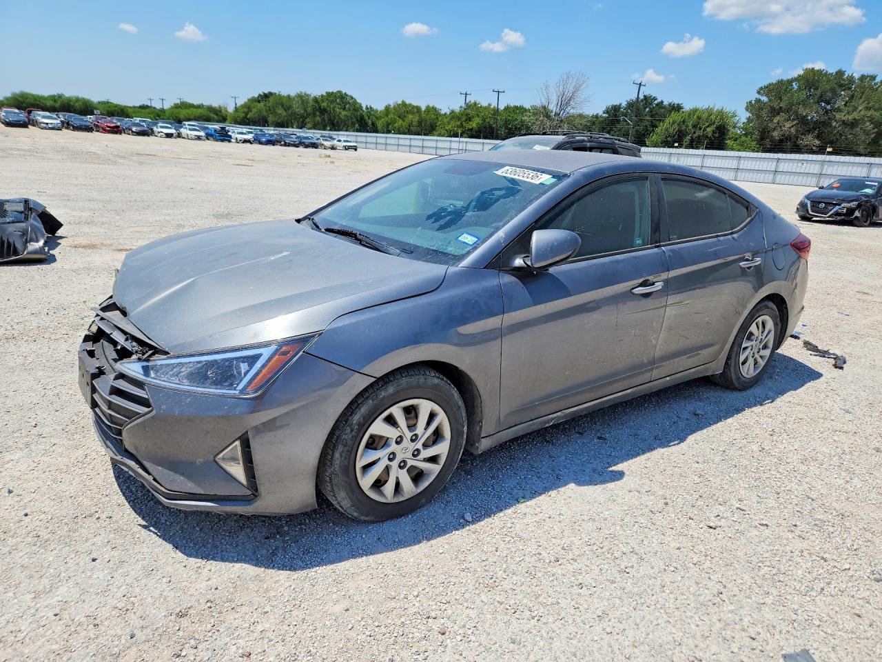 2019 Hyundai Elantra Se Gray vin: 5NPD74LF7KH423670