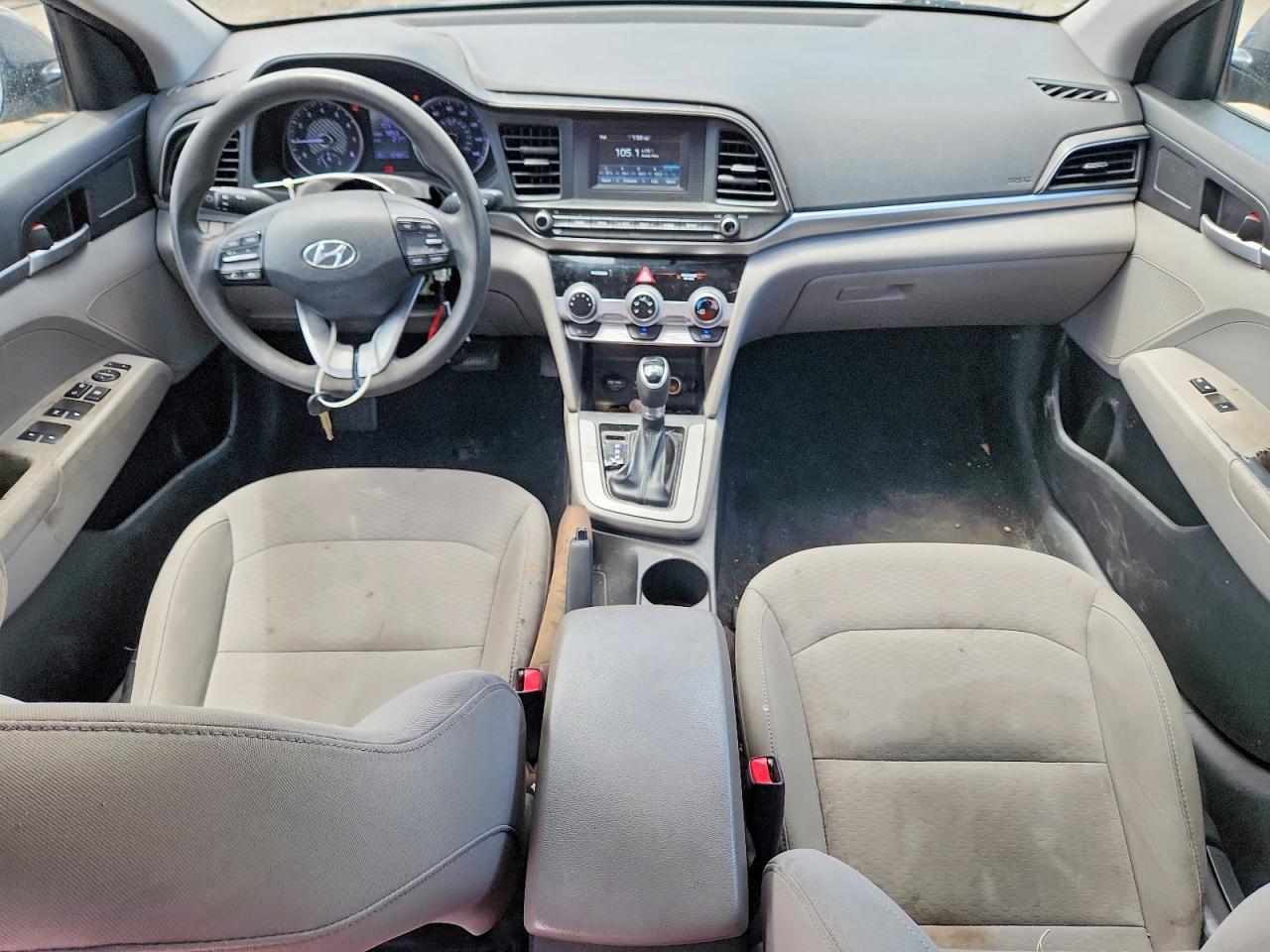 2019 Hyundai Elantra Se Gray vin: 5NPD74LF7KH459469