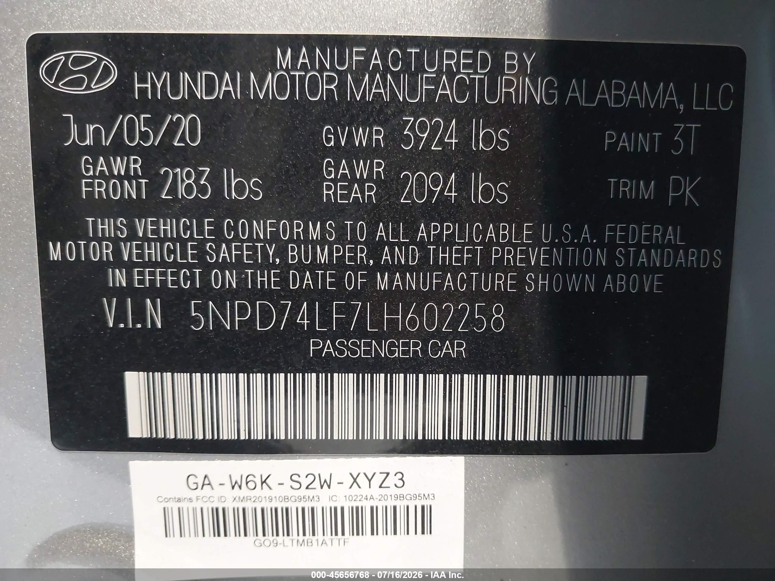 2020 Hyundai Elantra Se Серебряный vin: 5NPD74LF7LH602258