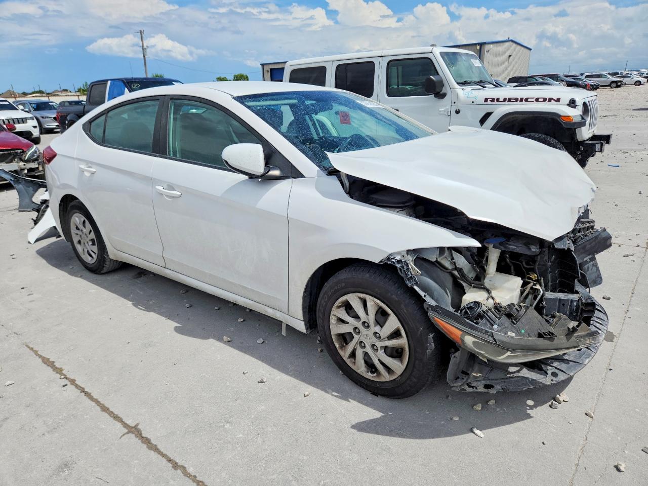 2017 Hyundai Elantra Se White vin: 5NPD74LF8HH166169