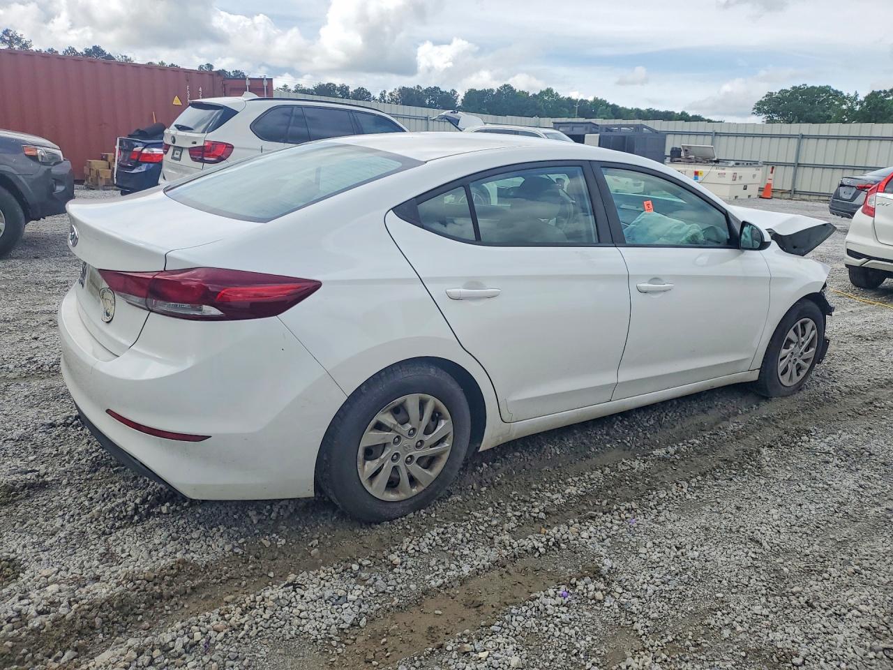 2018 Hyundai Elantra Se White vin: 5NPD74LF9JH258039