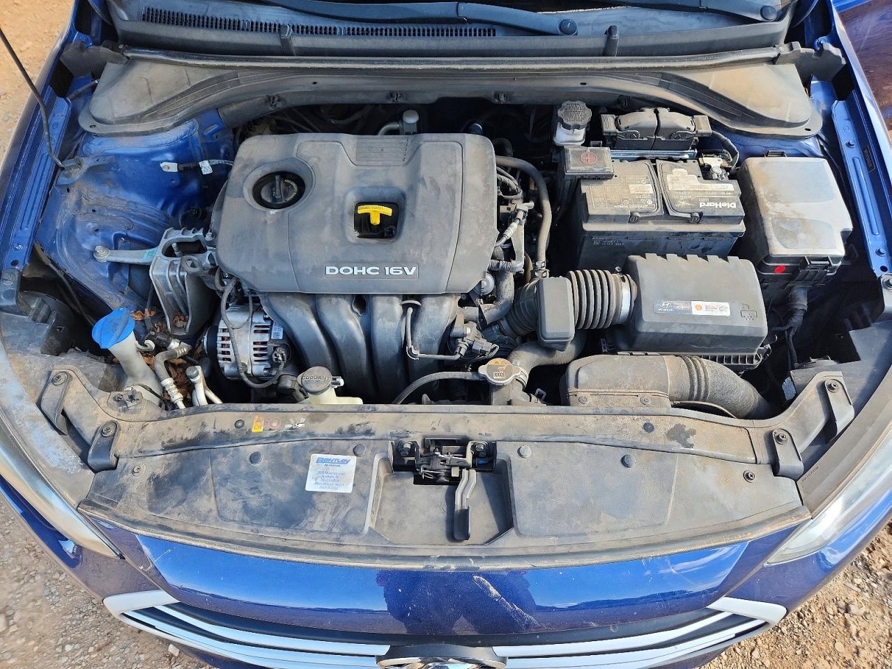 2018 Hyundai Elantra Se Синий vin: 5NPD74LF9JH362241