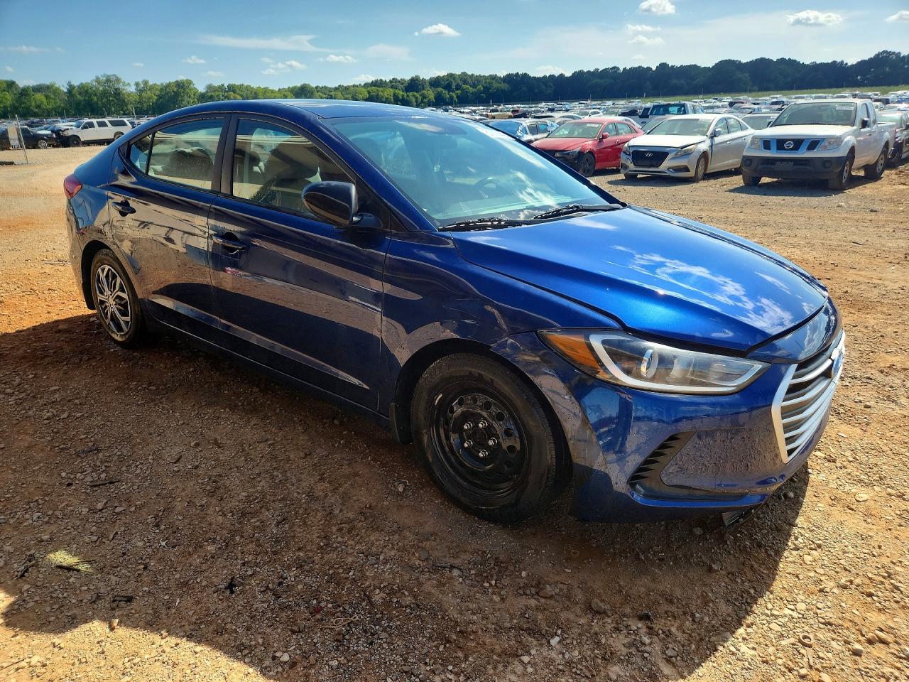 2018 Hyundai Elantra Se Синий vin: 5NPD74LF9JH362241