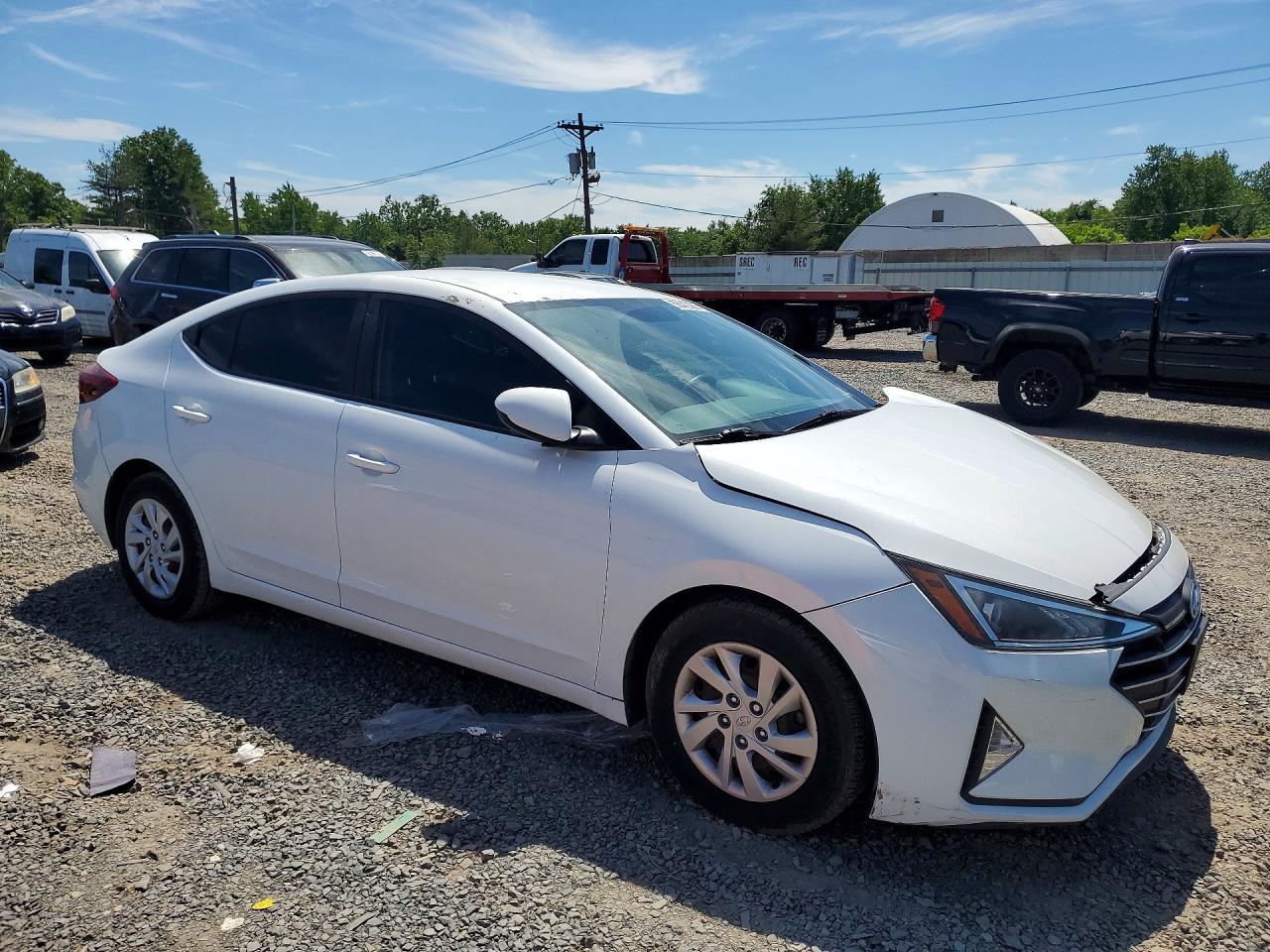 2019 Hyundai Elantra Se White vin: 5NPD74LF9KH407034