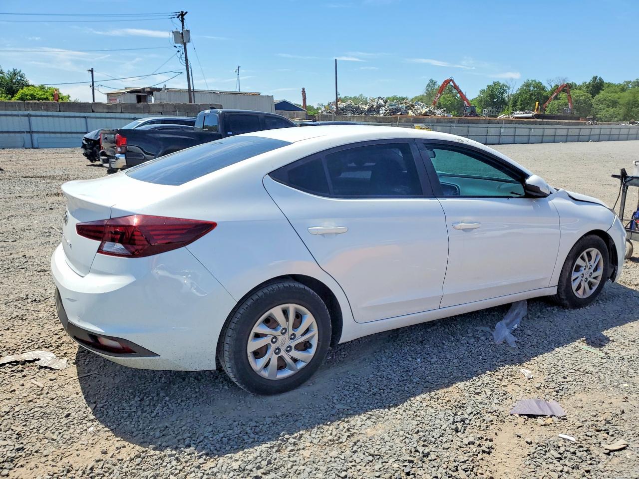 2019 Hyundai Elantra Se White vin: 5NPD74LF9KH407034