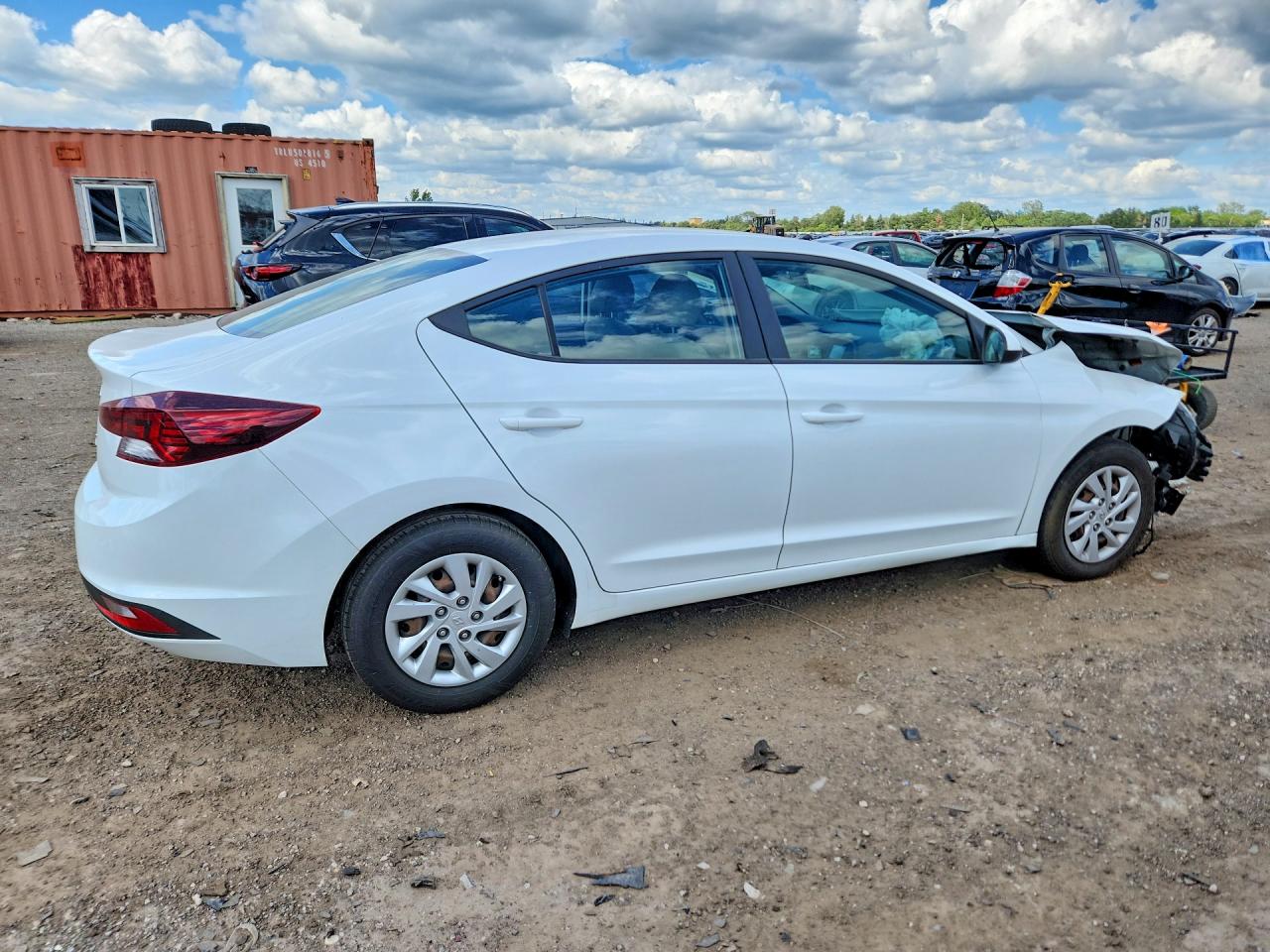 2019 Hyundai Elantra Se White vin: 5NPD74LFXKH480459