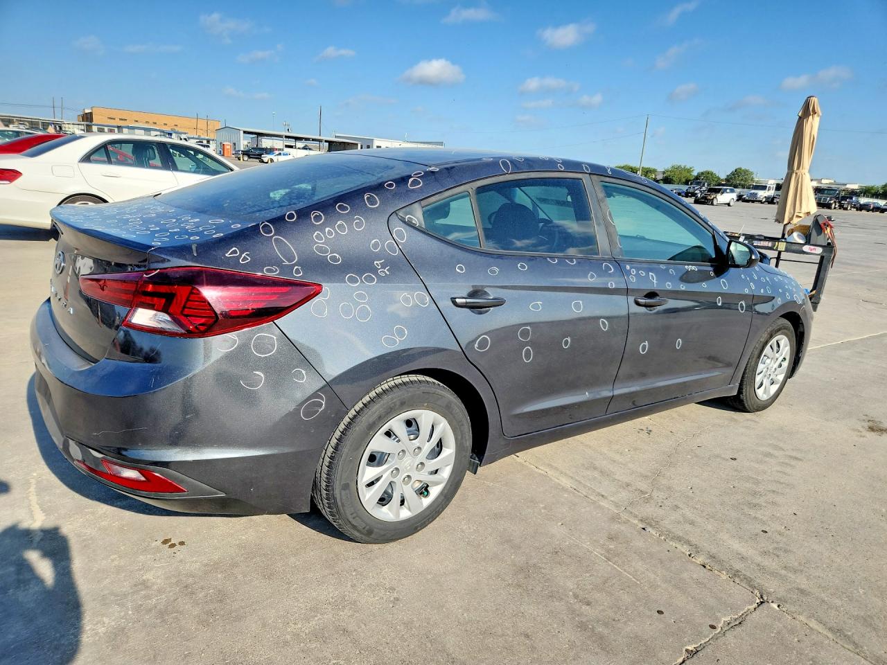 2020 Hyundai Elantra Se Gray vin: 5NPD74LFXLH605803