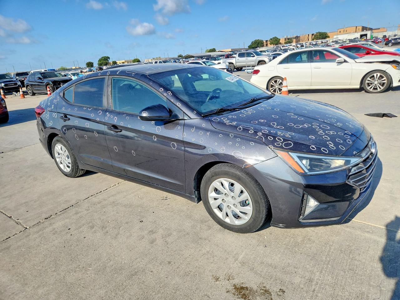 2020 Hyundai Elantra Se Gray vin: 5NPD74LFXLH605803