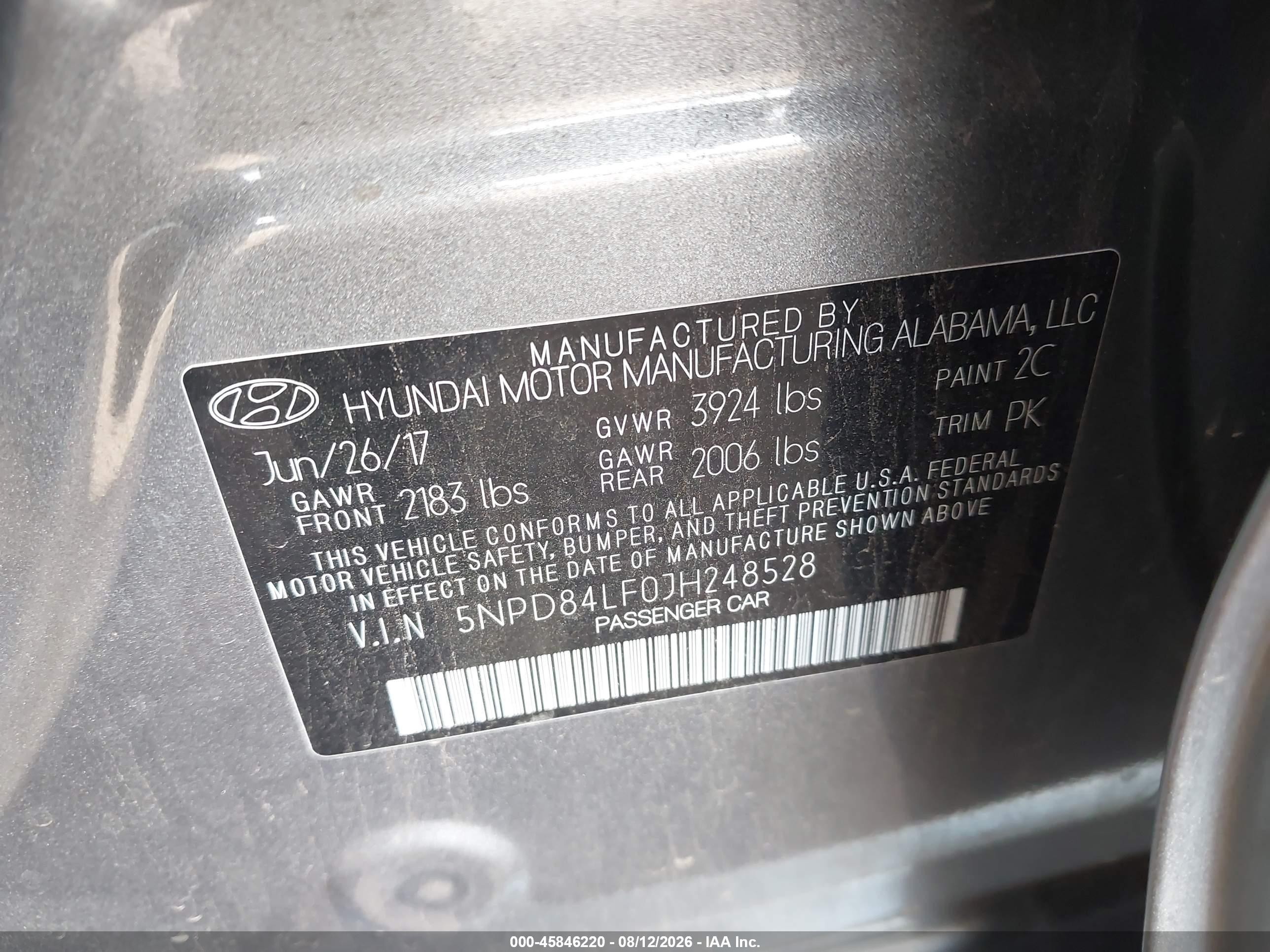2018 Hyundai Elantra Sel Серебряный vin: 5NPD84LF0JH248528