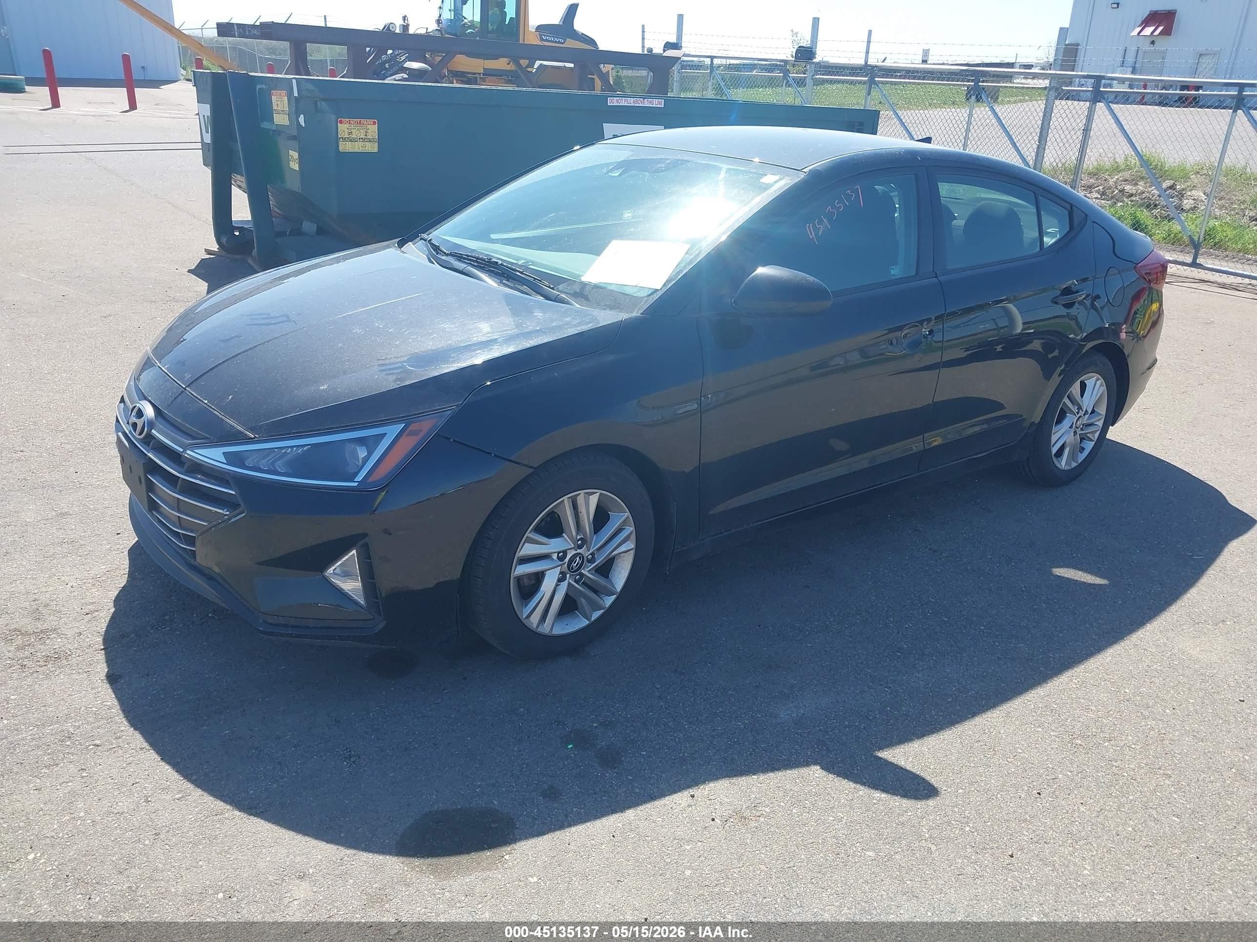 2019 Hyundai Elantra Sel Black vin: 5NPD84LF0KH437892