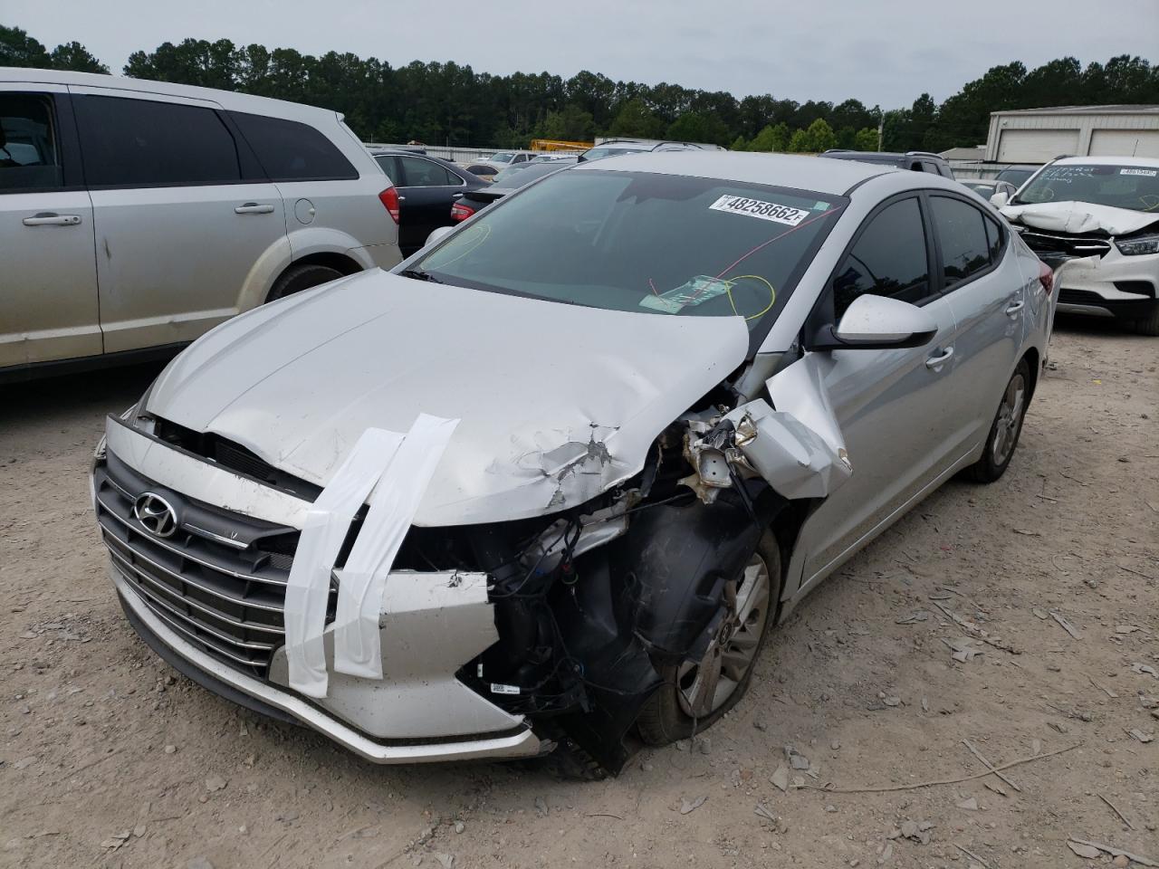 2020 Hyundai Elantra Sel Silver vin: 5NPD84LF0LH519994