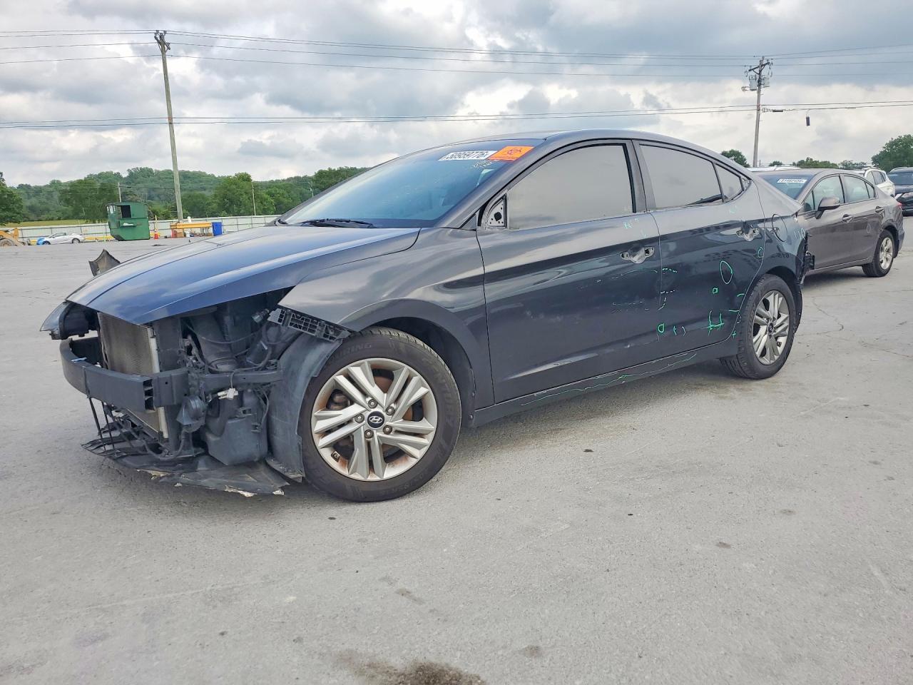 2020 Hyundai Elantra Sel Gray vin: 5NPD84LF0LH611882