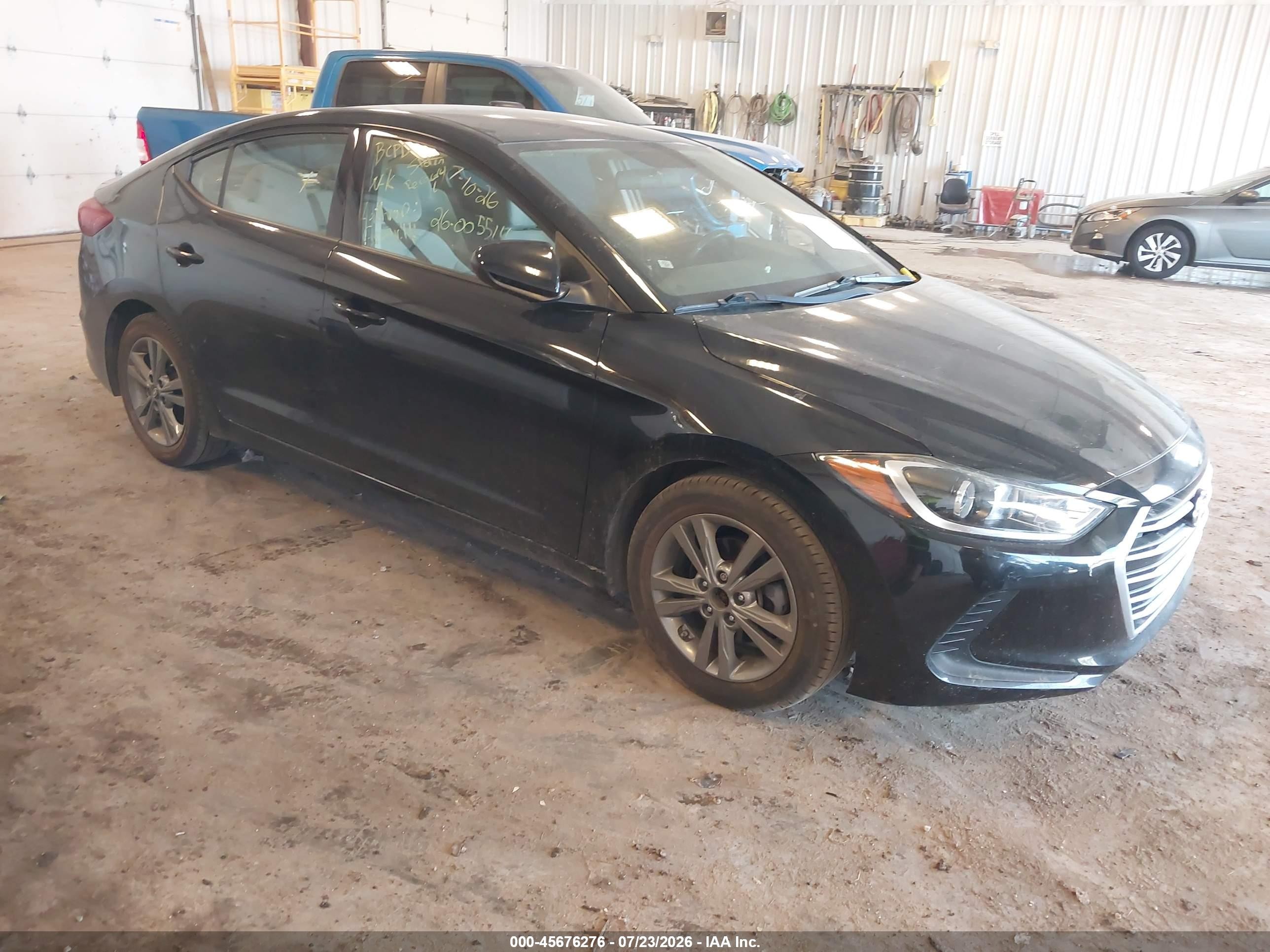 2018 Hyundai Elantra Sel Черный vin: 5NPD84LF1JH366362