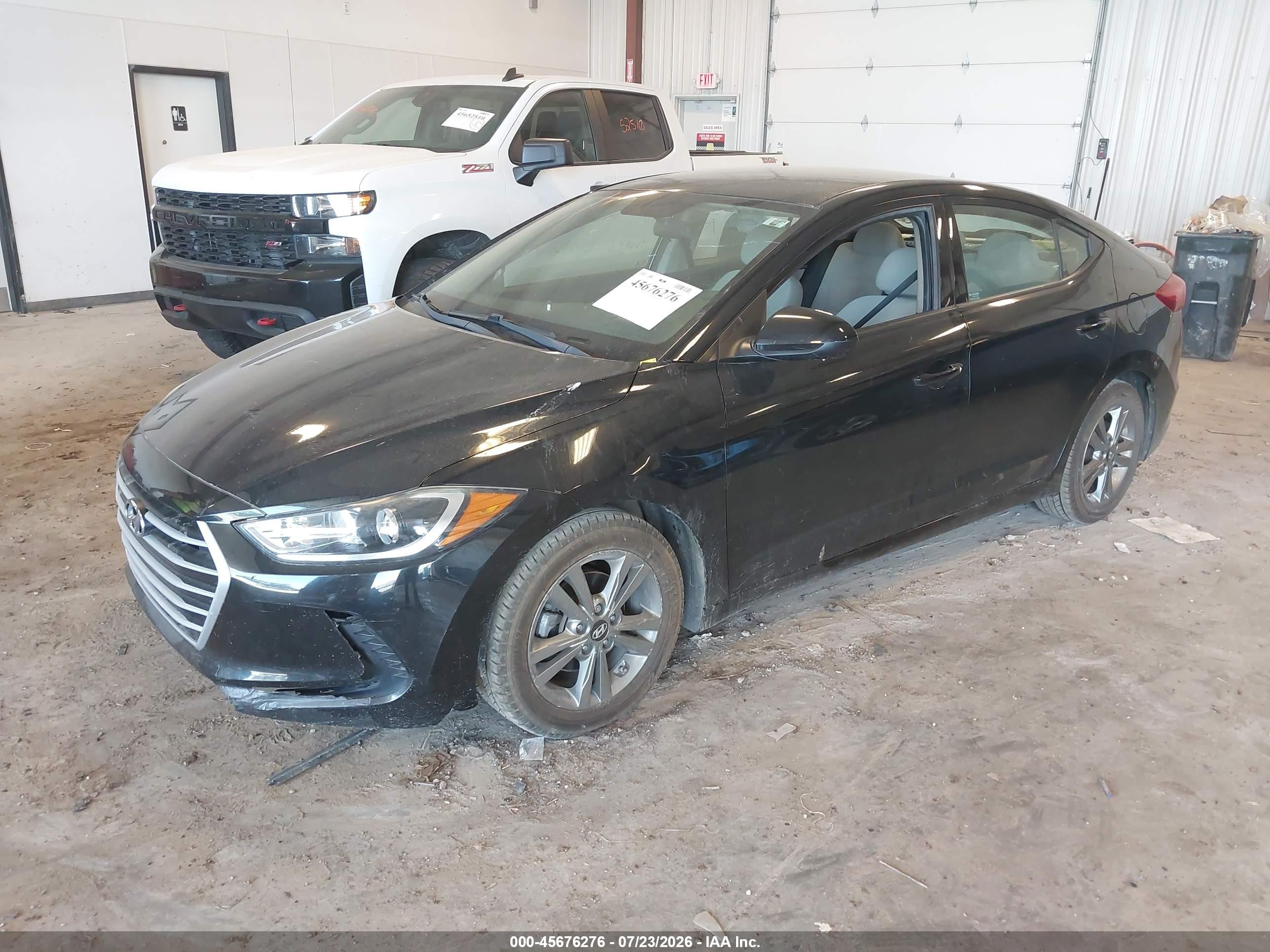 2018 Hyundai Elantra Sel Черный vin: 5NPD84LF1JH366362