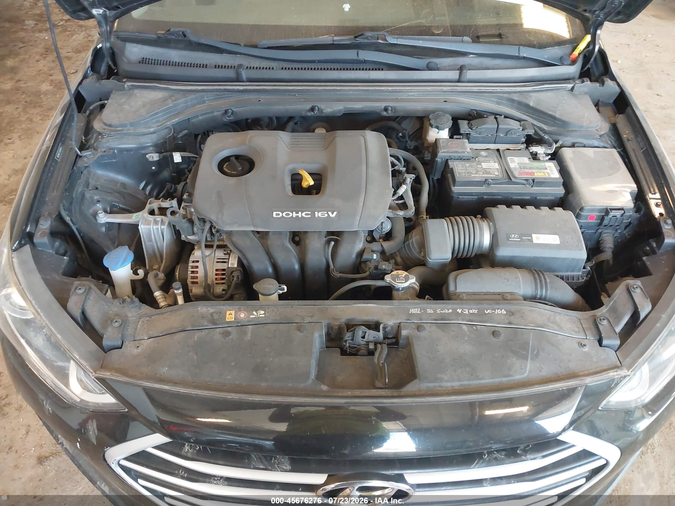 2018 Hyundai Elantra Sel Черный vin: 5NPD84LF1JH366362