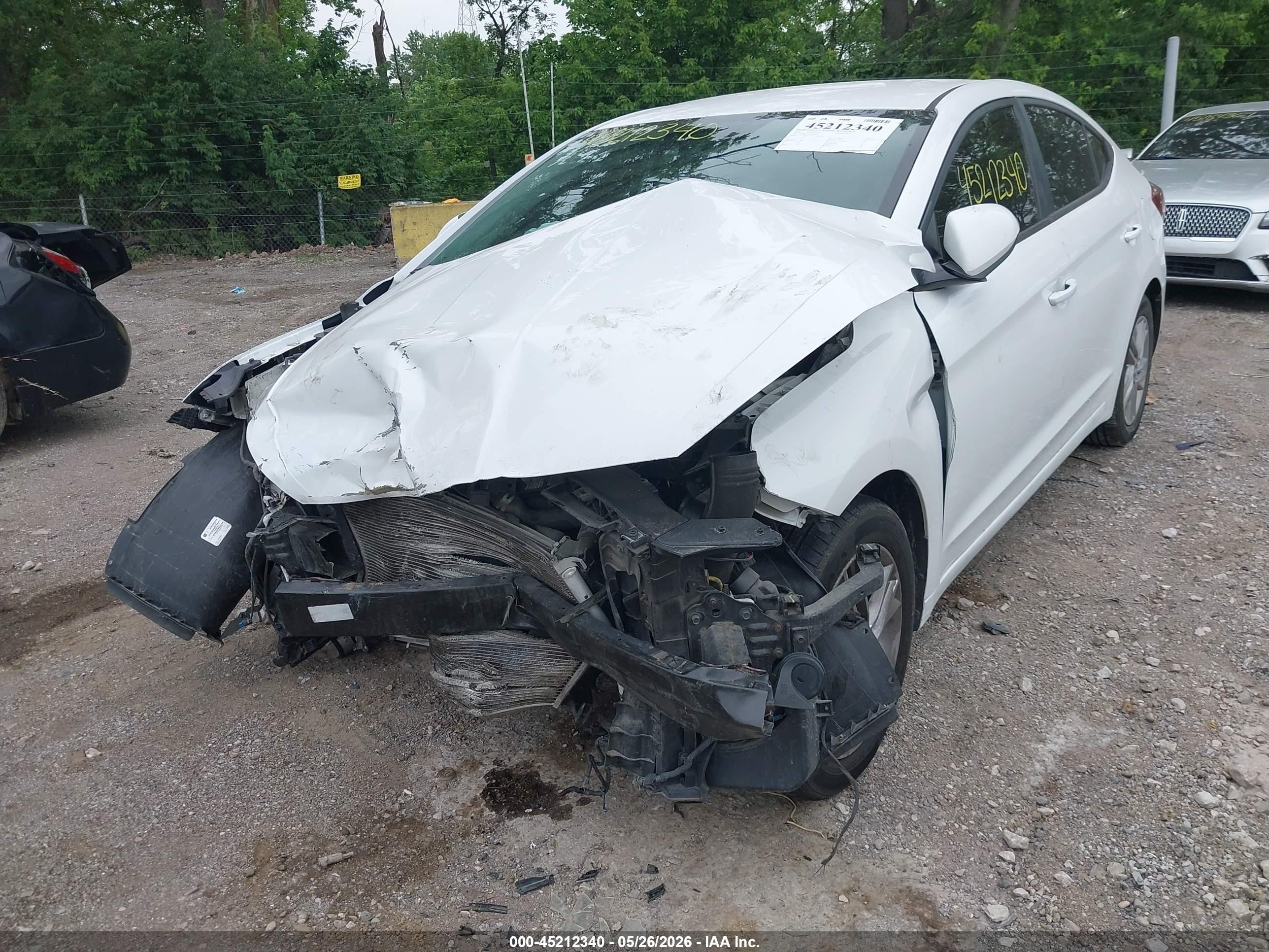 2020 Hyundai Elantra Sel White vin: 5NPD84LF1LH538103