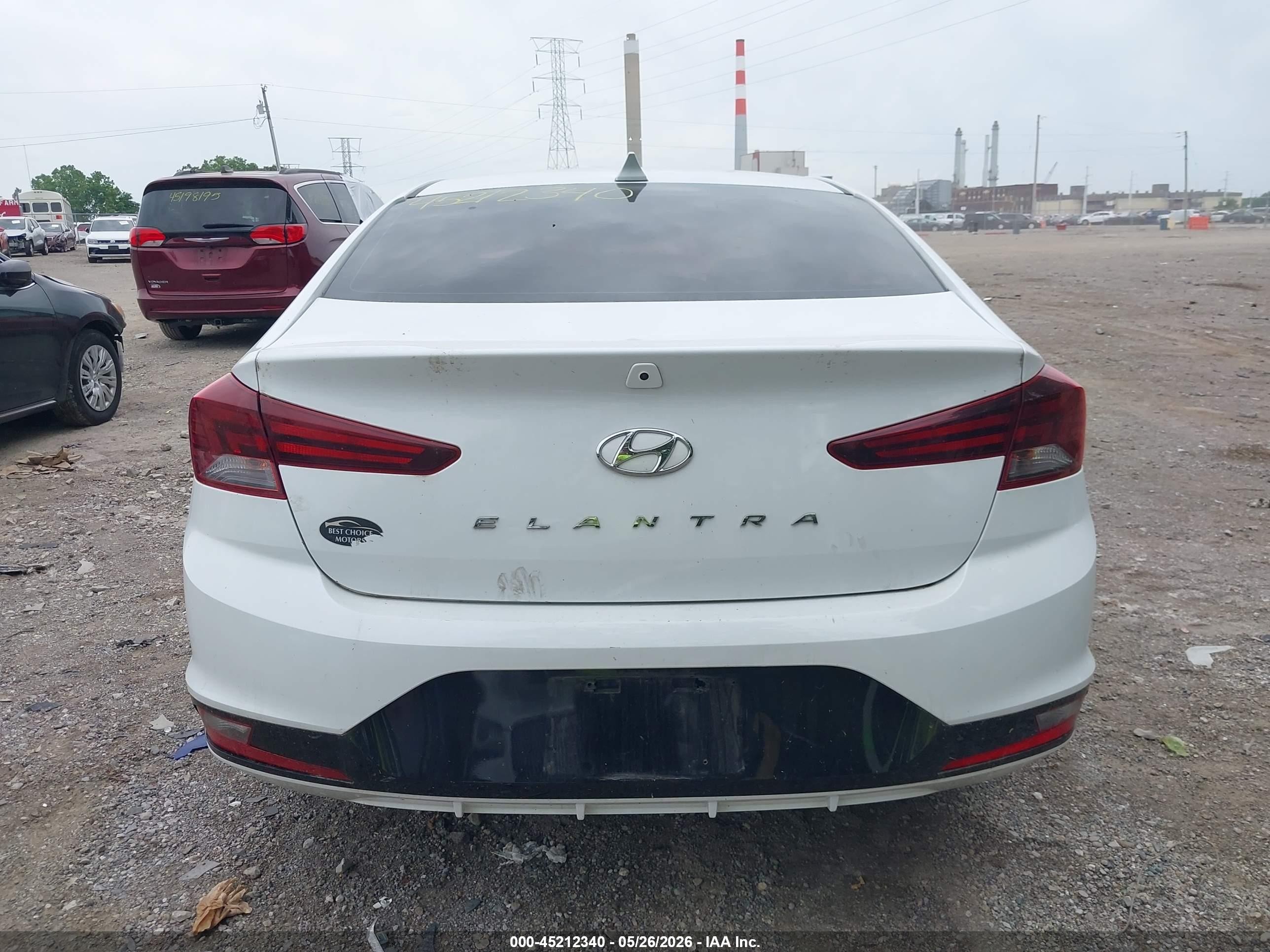 2020 Hyundai Elantra Sel White vin: 5NPD84LF1LH538103