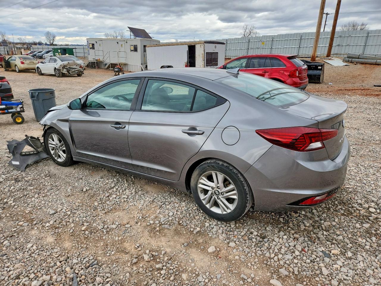 2020 Hyundai Elantra Gray vin: 5NPD84LF1LH541499