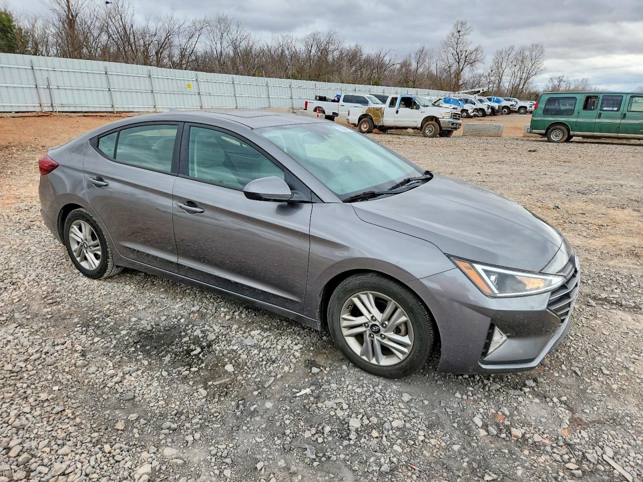 2020 Hyundai Elantra Gray vin: 5NPD84LF1LH541499