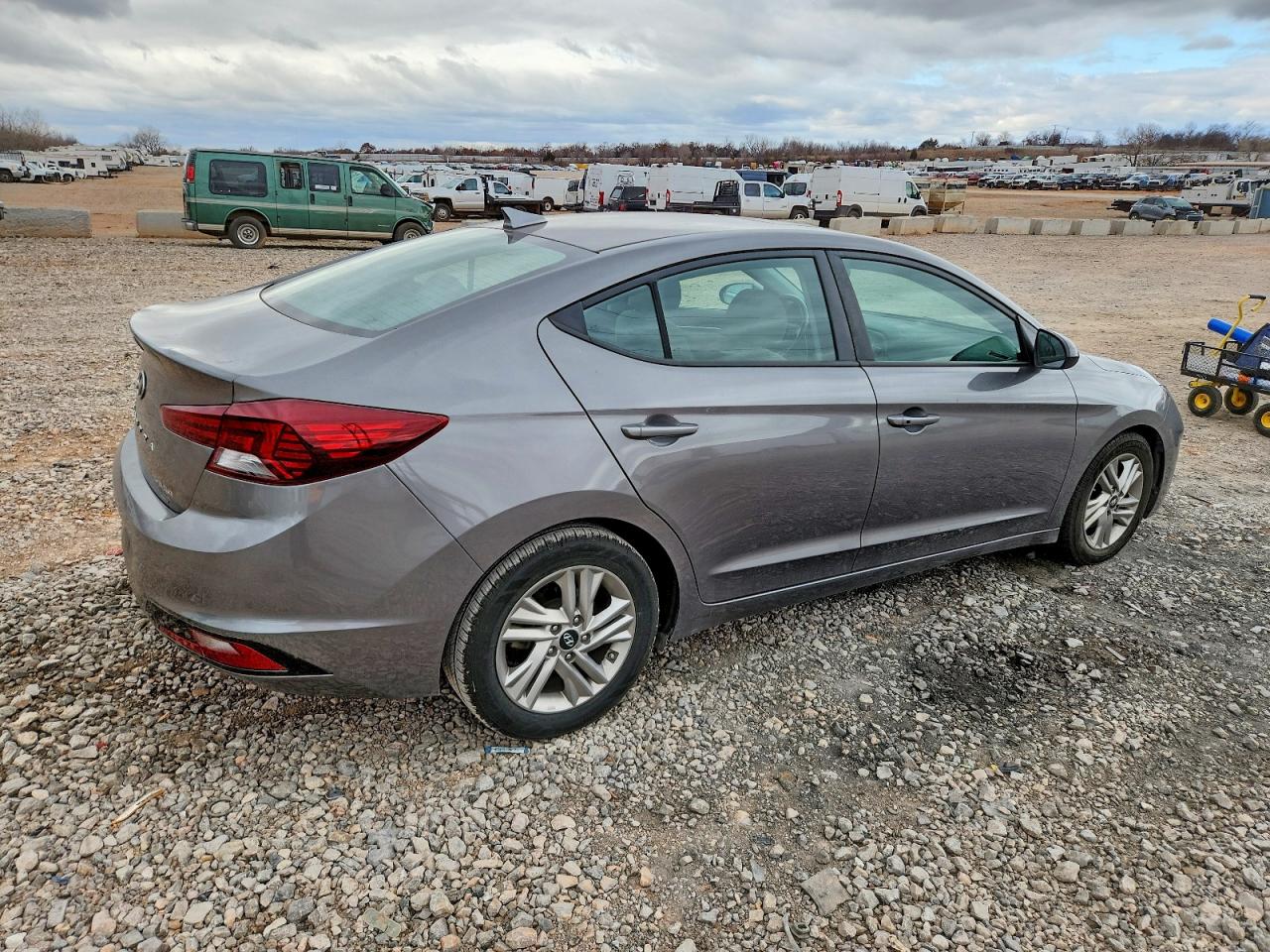 2020 Hyundai Elantra Gray vin: 5NPD84LF1LH541499