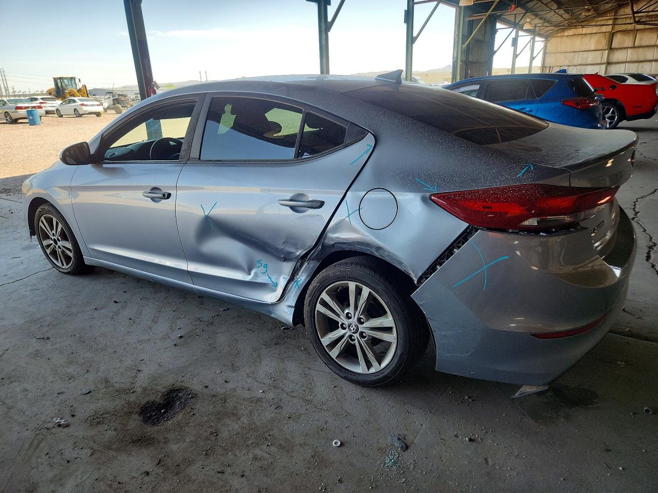 2017 Hyundai Elantra Se Gray vin: 5NPD84LF2HH107776