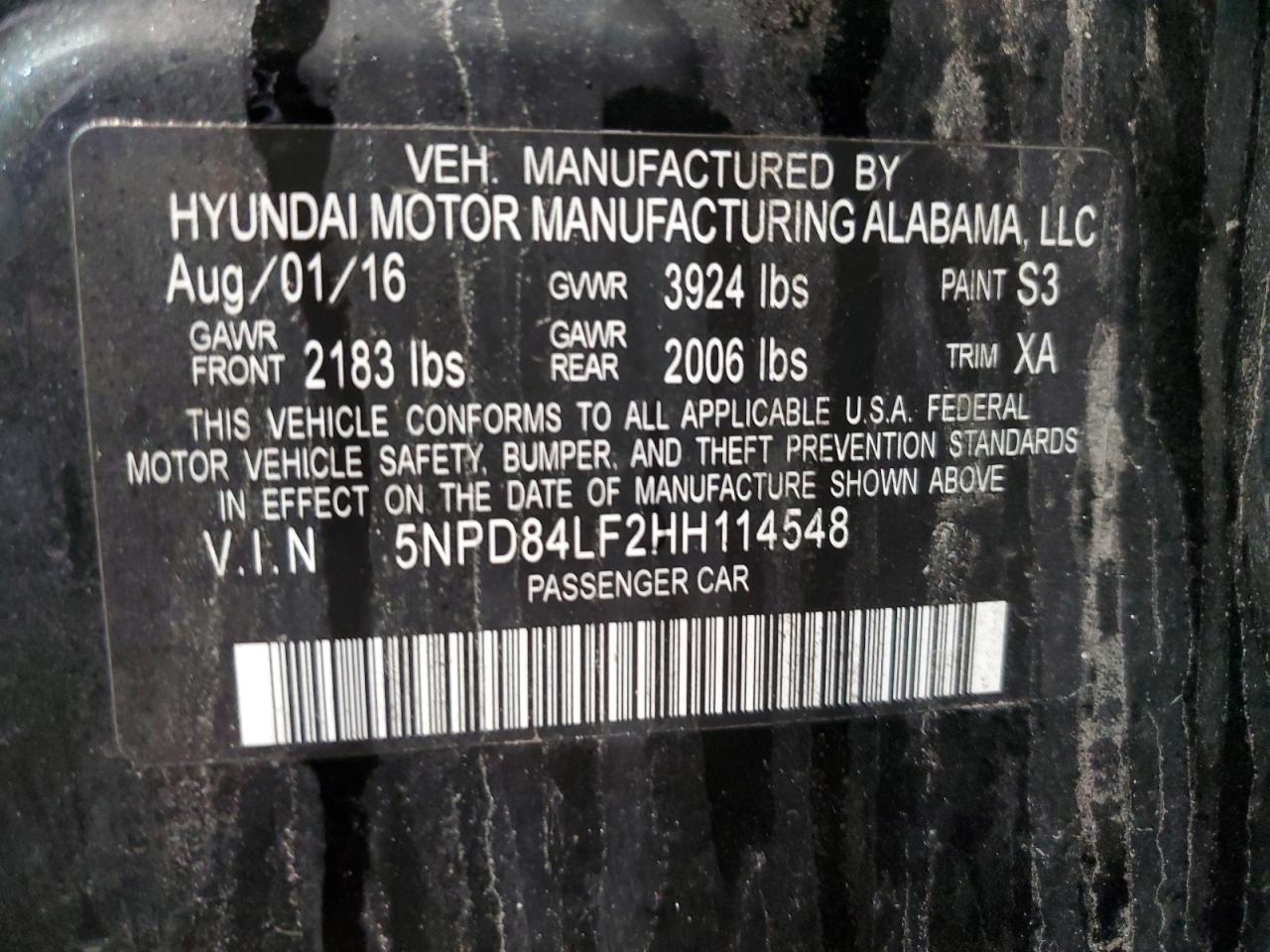 2017 Hyundai Elantra Se Black vin: 5NPD84LF2HH114548