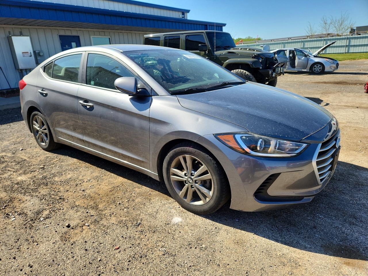 2018 Hyundai Elantra Sel Gray vin: 5NPD84LF2JH326808