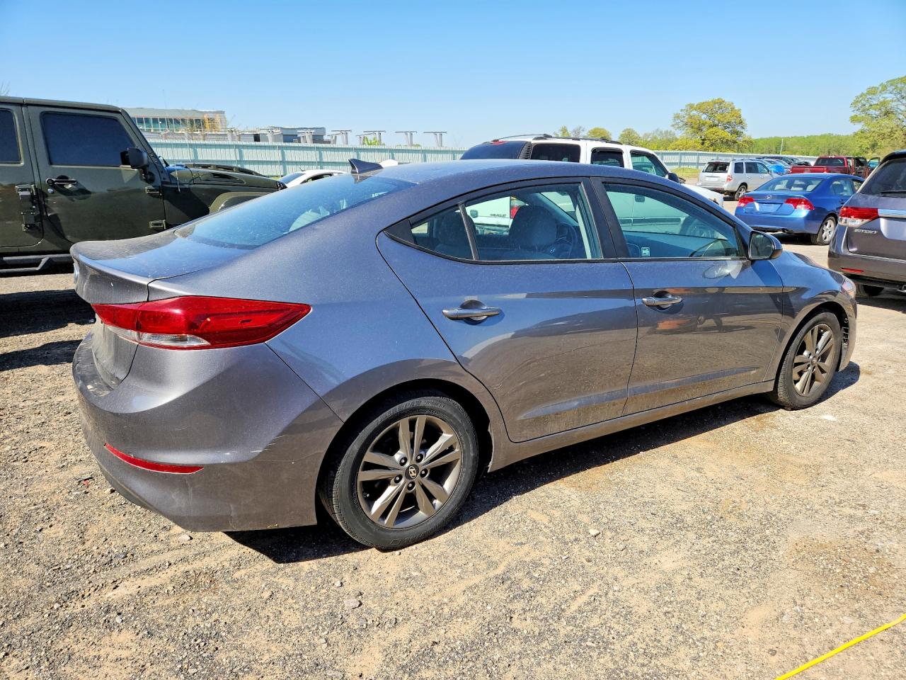 2018 Hyundai Elantra Sel Gray vin: 5NPD84LF2JH326808