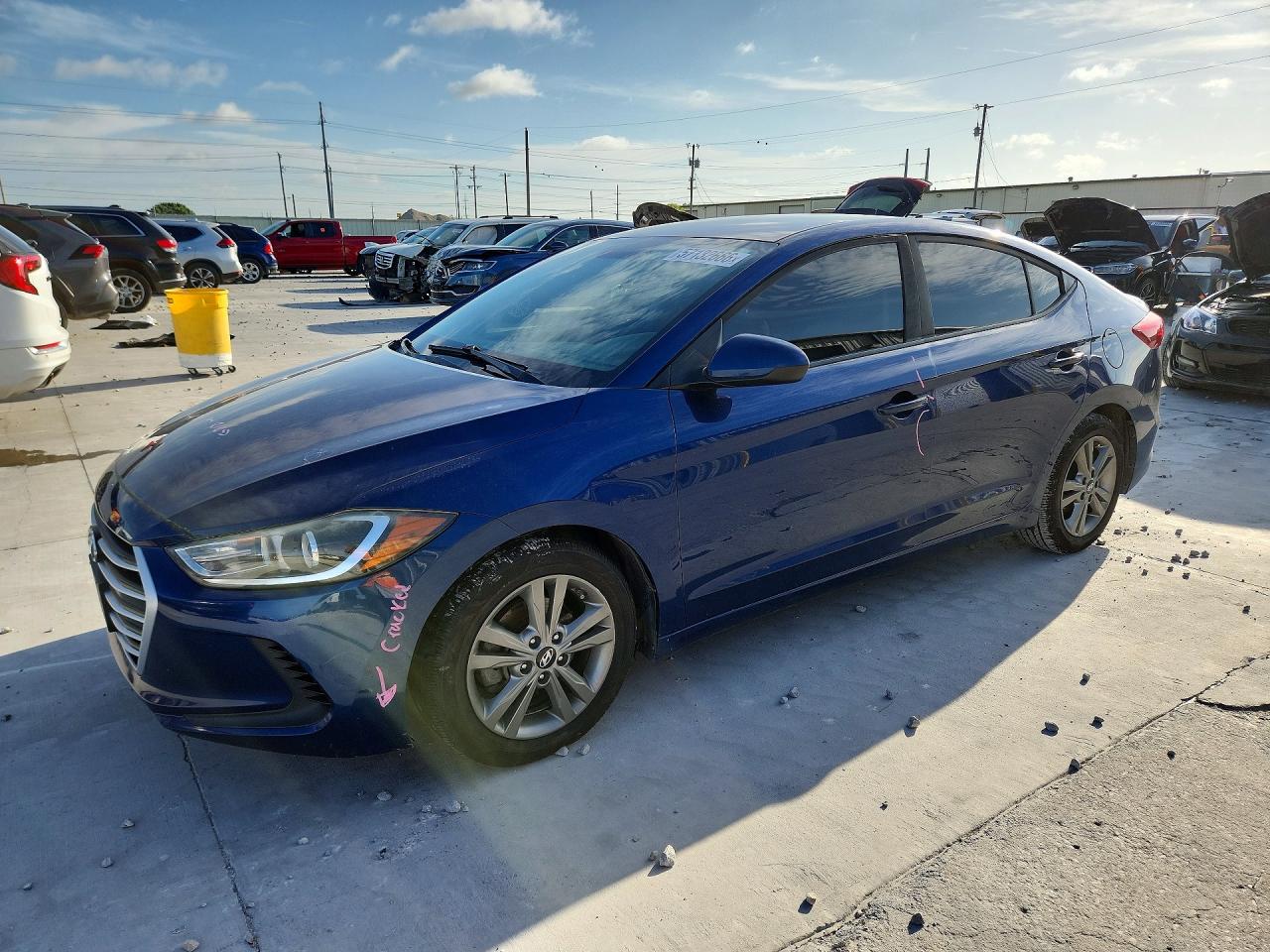 2018 Hyundai Elantra Sel Blue vin: 5NPD84LF2JH354463
