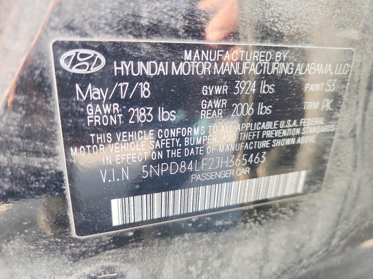 2018 Hyundai Elantra Value Edition Черный vin: 5NPD84LF2JH365463