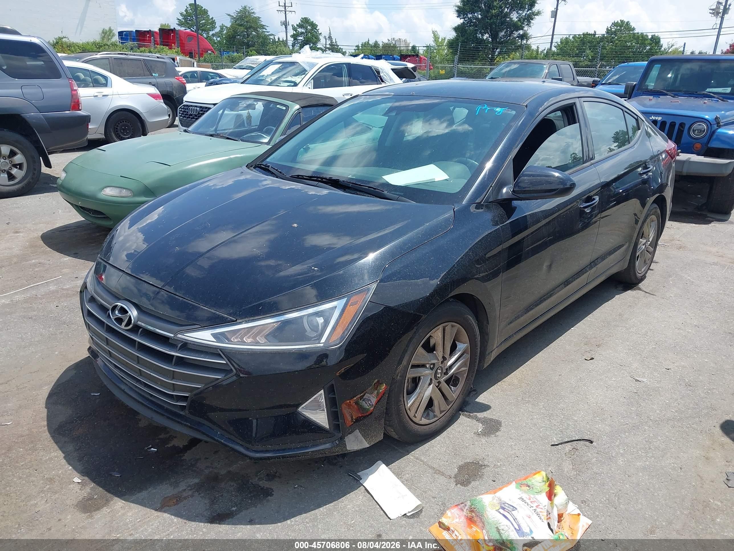 2019 Hyundai Elantra Sel Black vin: 5NPD84LF2KH447811