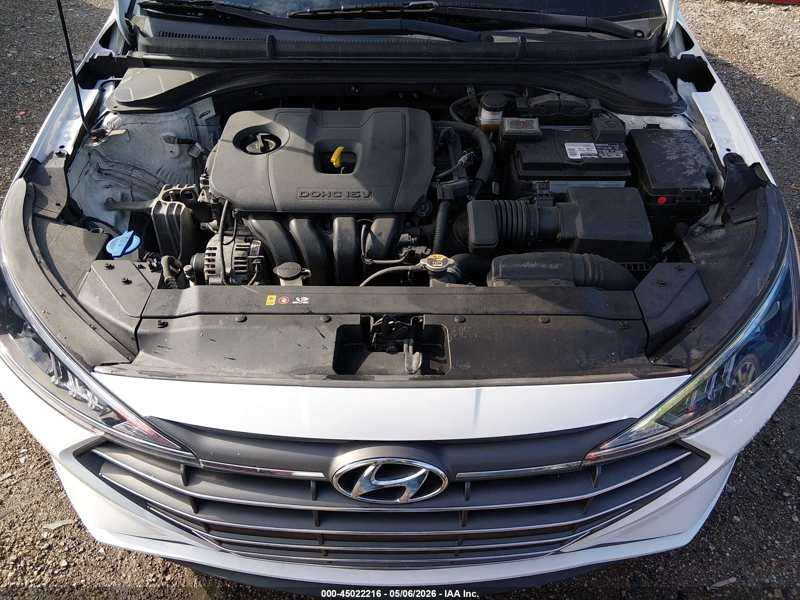 2020 Hyundai Elantra Sel White vin: 5NPD84LF2LH544489