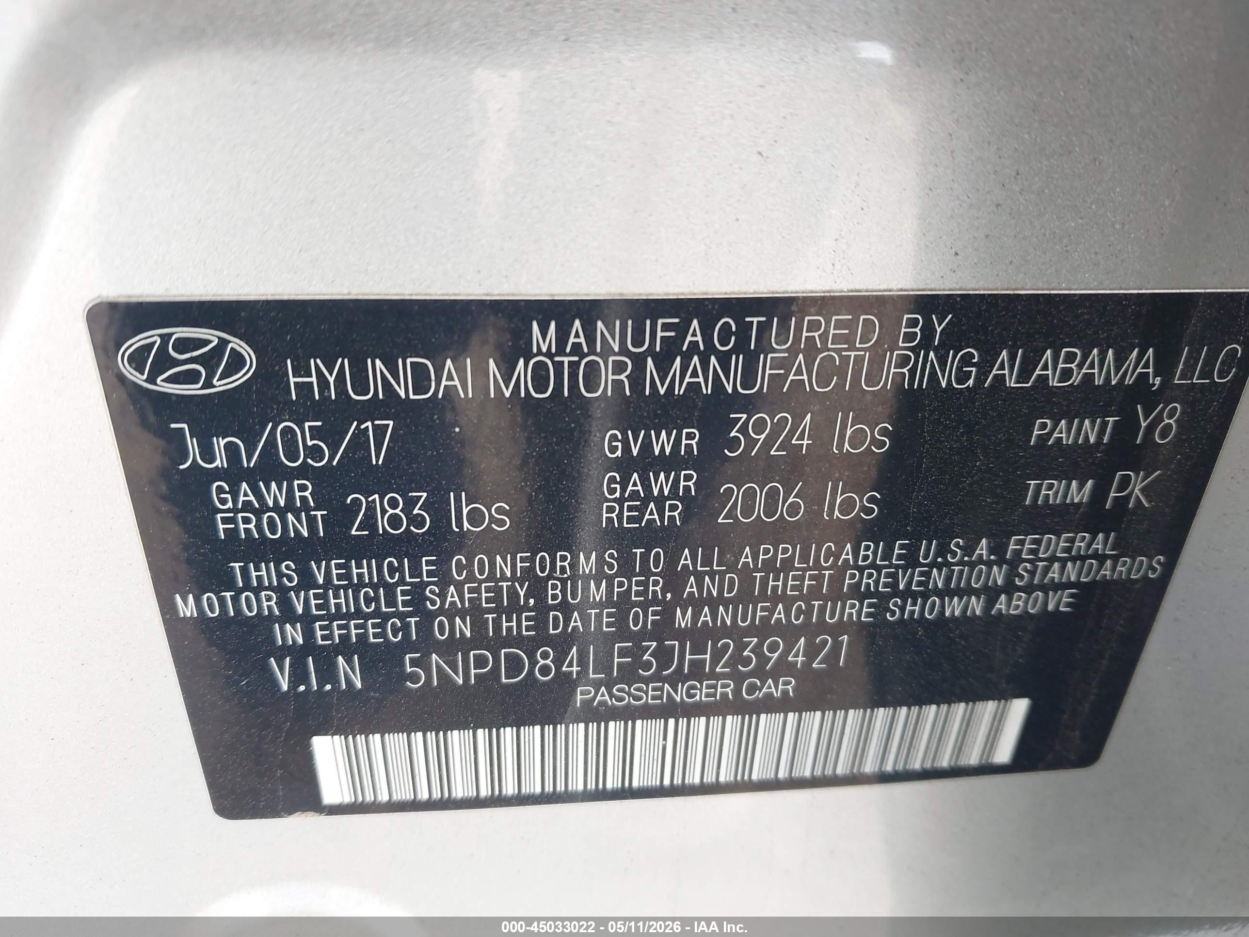 2018 Hyundai Elantra Sel Серебряный vin: 5NPD84LF3JH239421