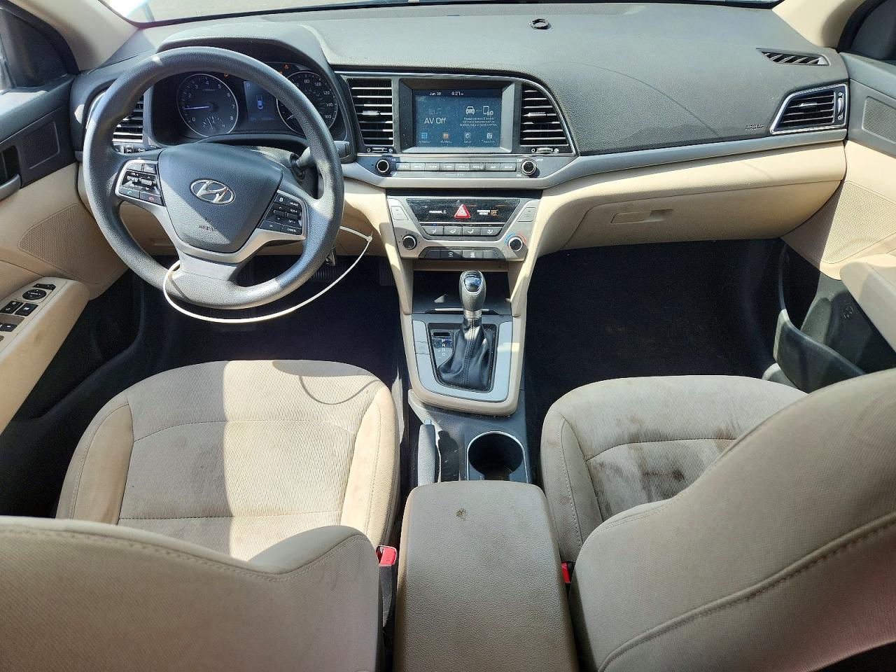 2018 Hyundai Elantra Sel White vin: 5NPD84LF3JH284438