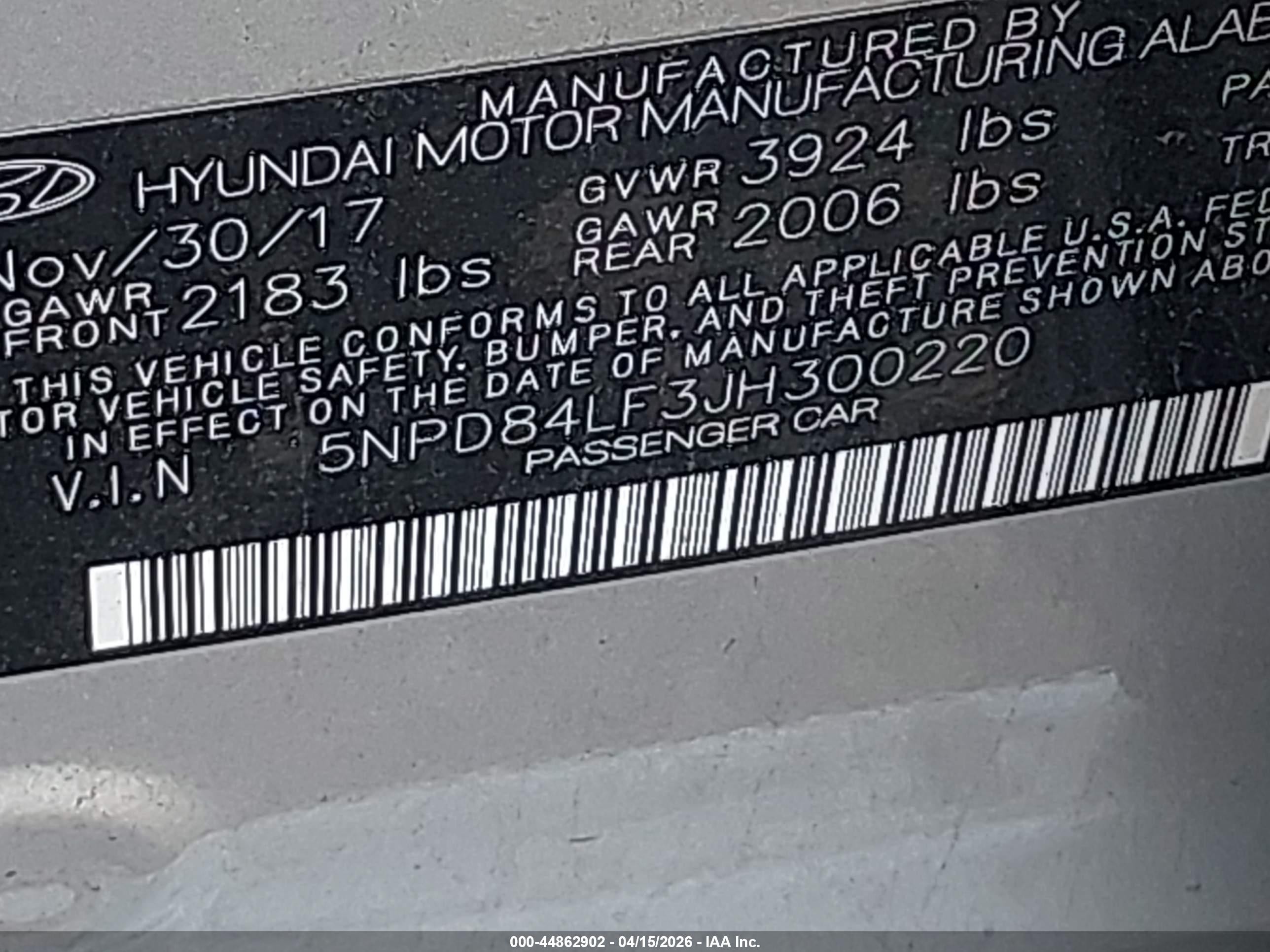 2018 Hyundai Elantra Sel Silver vin: 5NPD84LF3JH300220