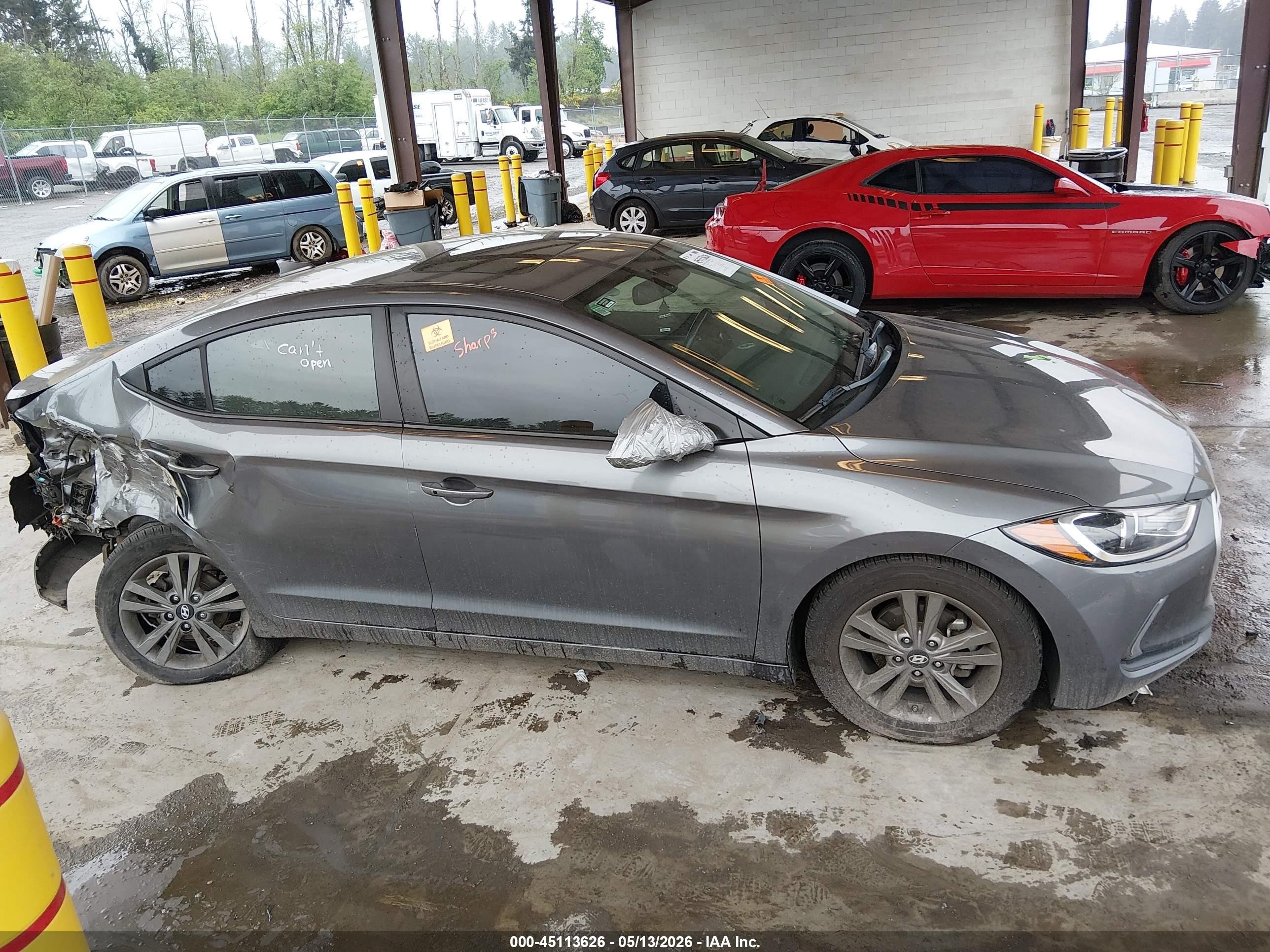 2018 Hyundai Elantra Value Edition Gray vin: 5NPD84LF3JH324601