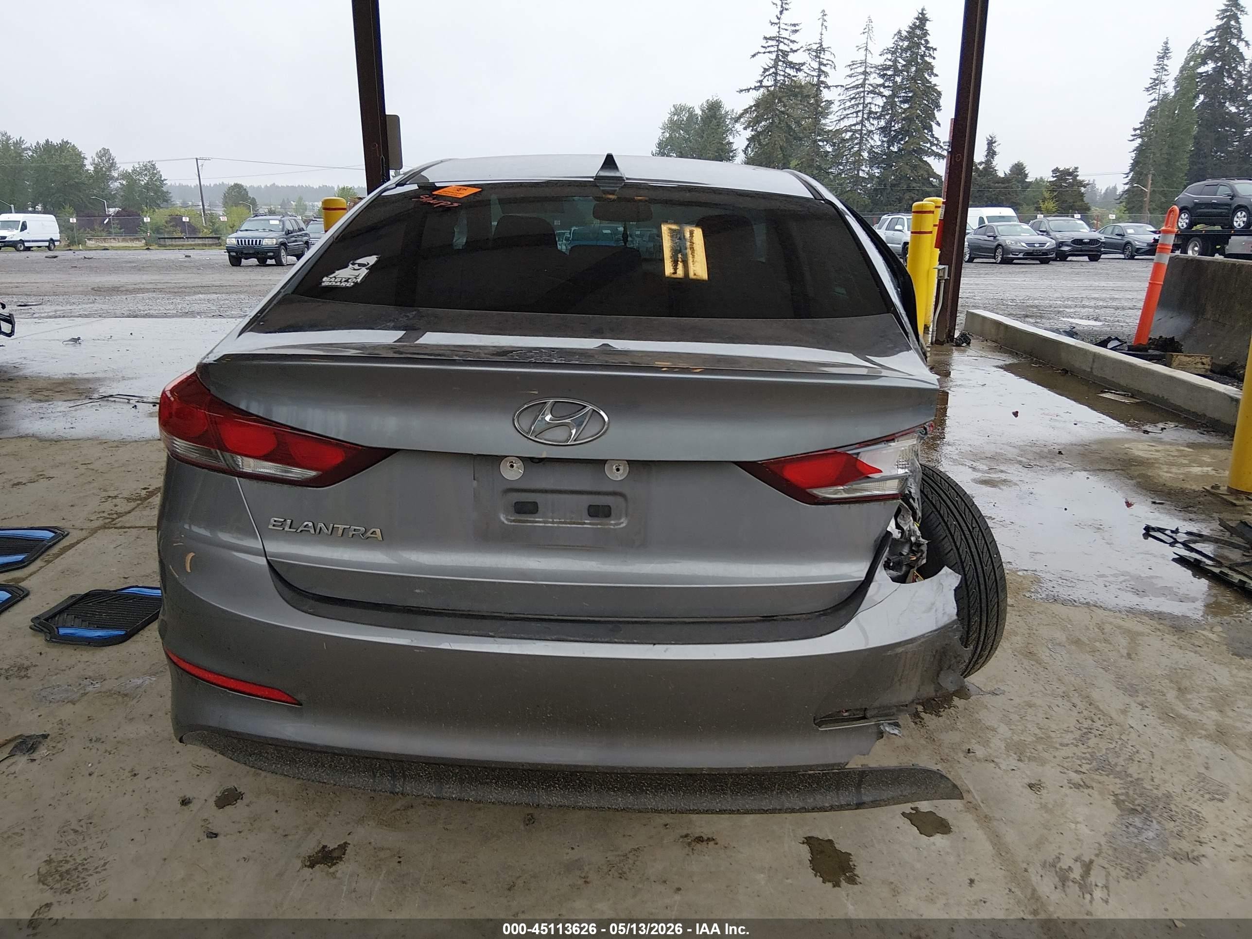 2018 Hyundai Elantra Value Edition Gray vin: 5NPD84LF3JH324601