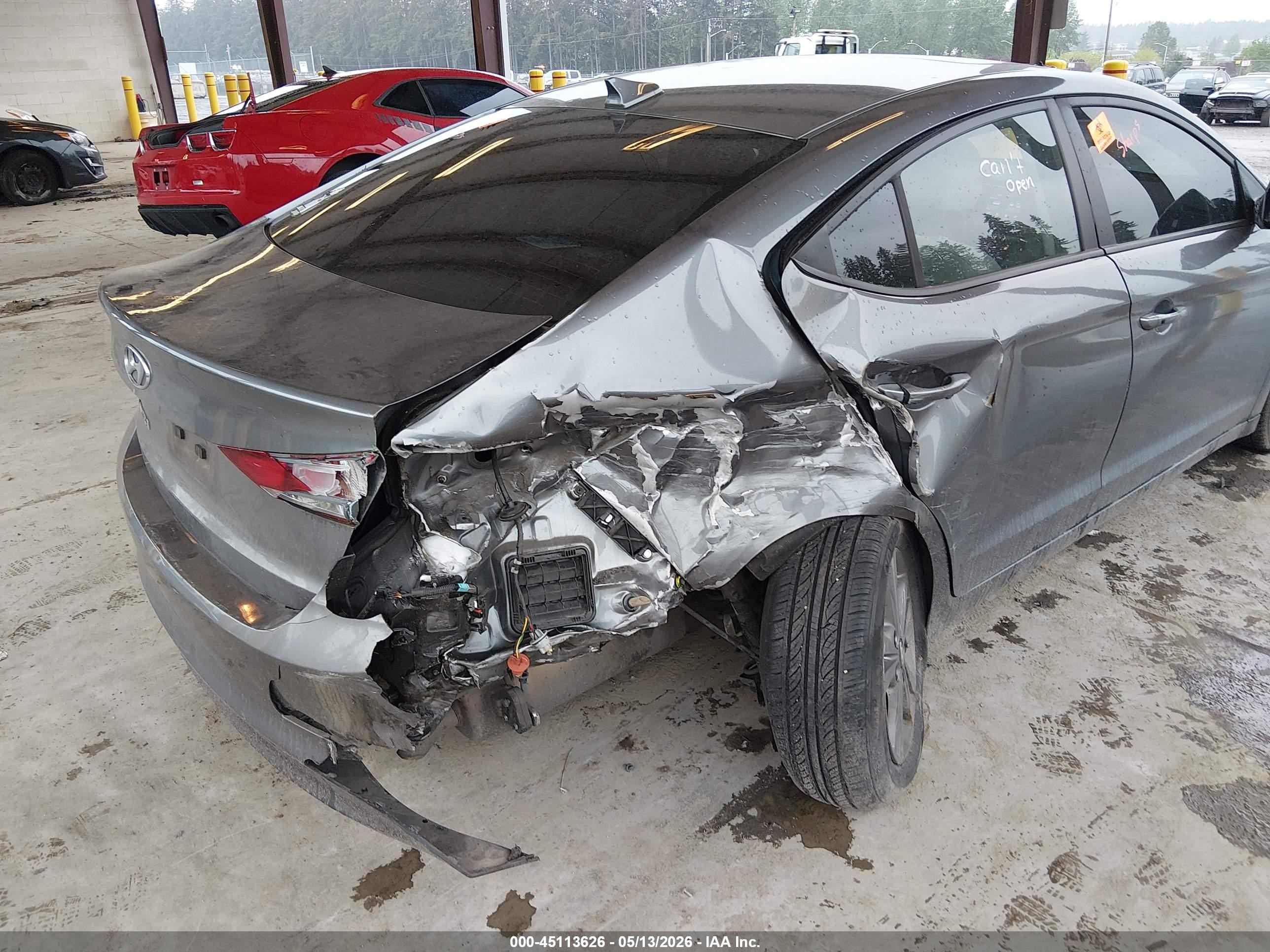 2018 Hyundai Elantra Value Edition Gray vin: 5NPD84LF3JH324601