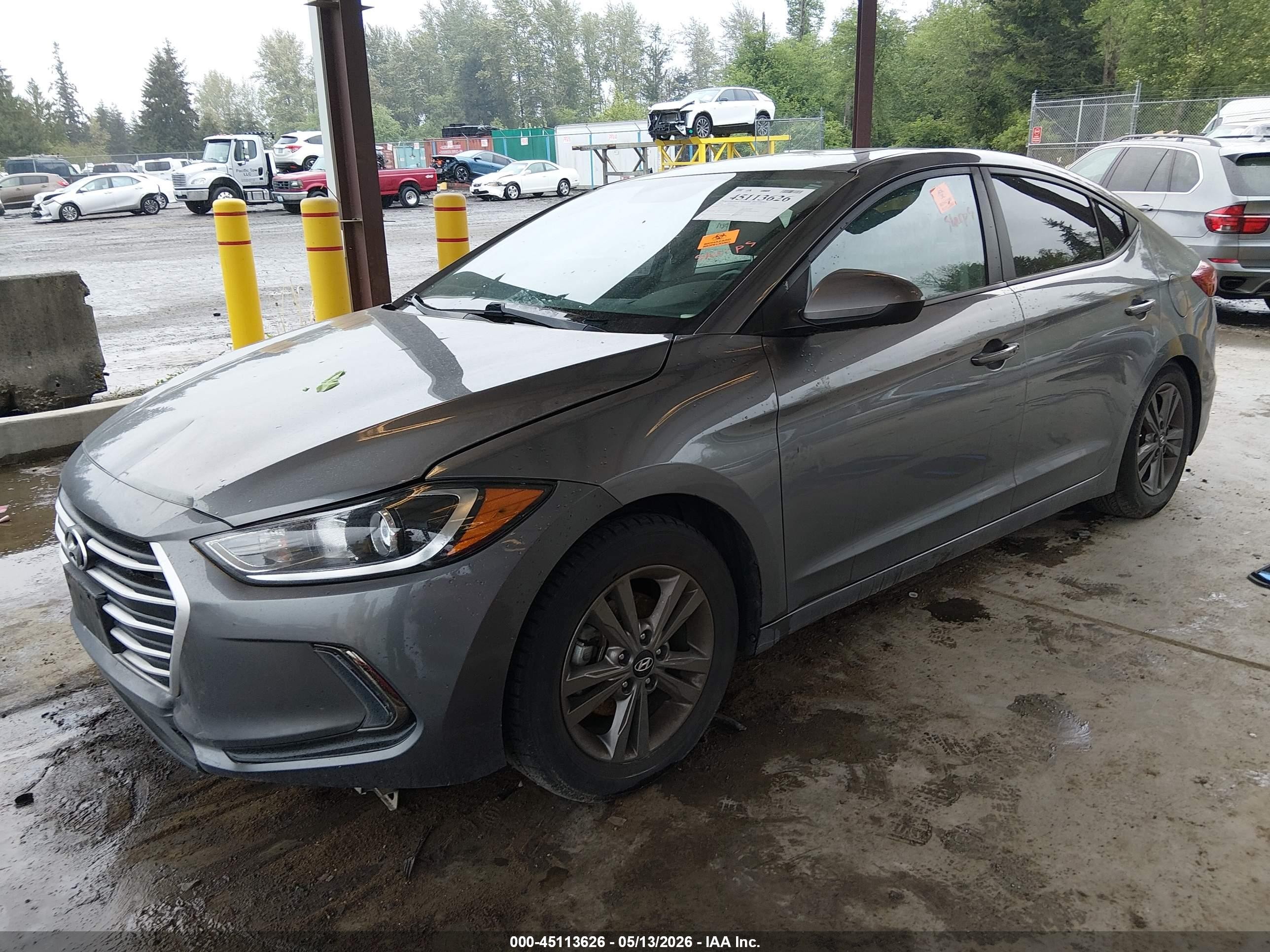 2018 Hyundai Elantra Value Edition Gray vin: 5NPD84LF3JH324601